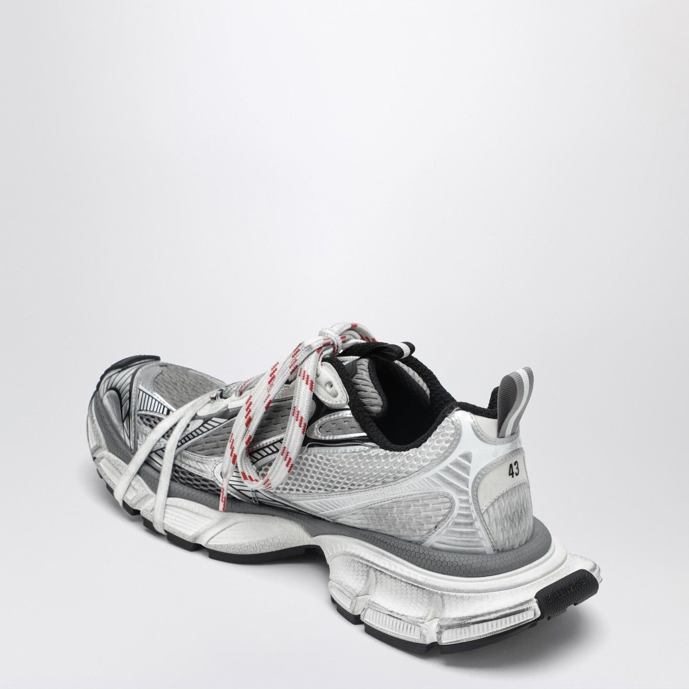 Balenciaga Balenciaga 3Xl Split Logo Sneakers In White/Navy/Grey Size US 9 / EU 42 - 2 Thumbnail