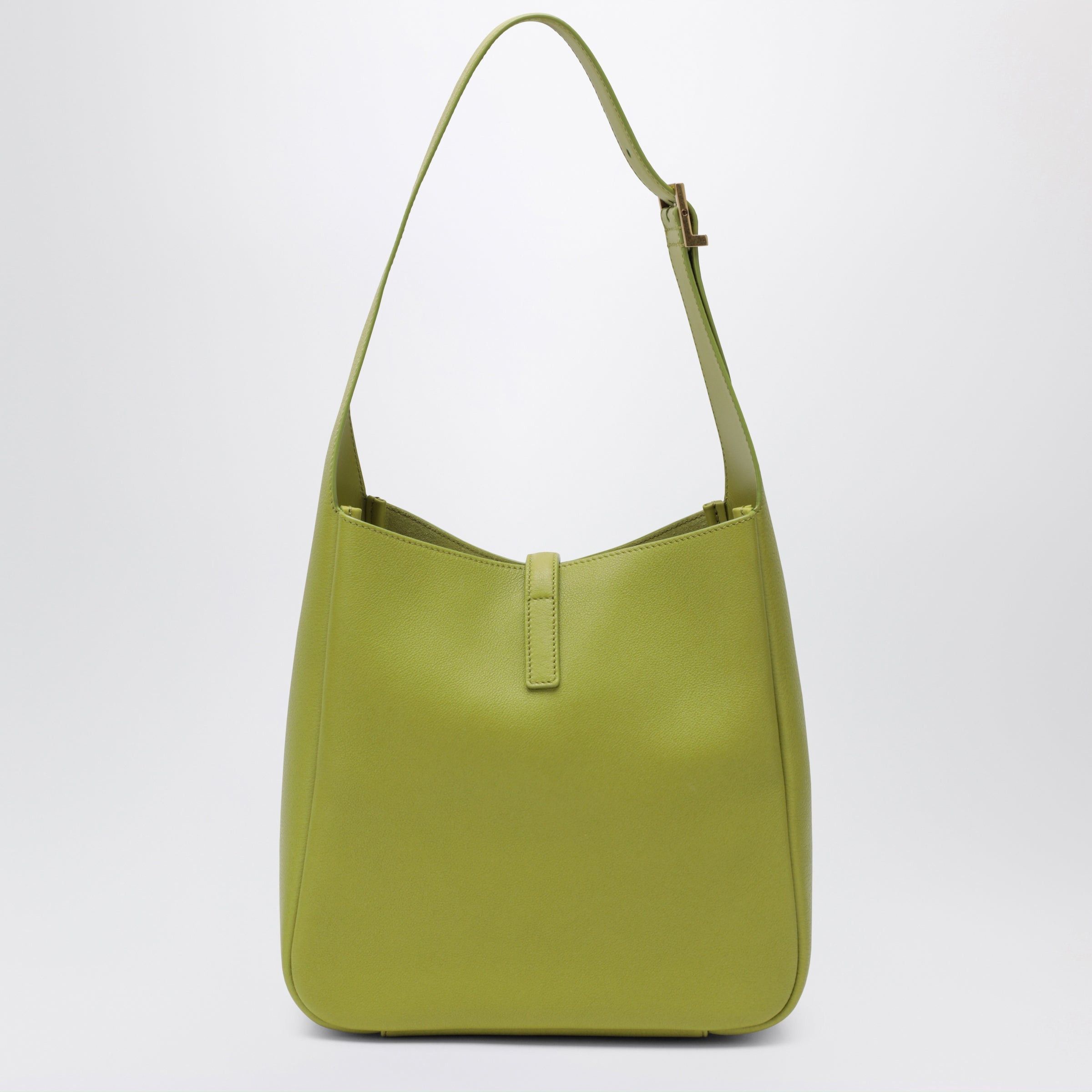 Saint Laurent Paris Saint Laurent Small Lime-Coloured Le 5 Ã€ 7 Bag In Textured Leather Size ONE SIZE - 2 Thumbnail