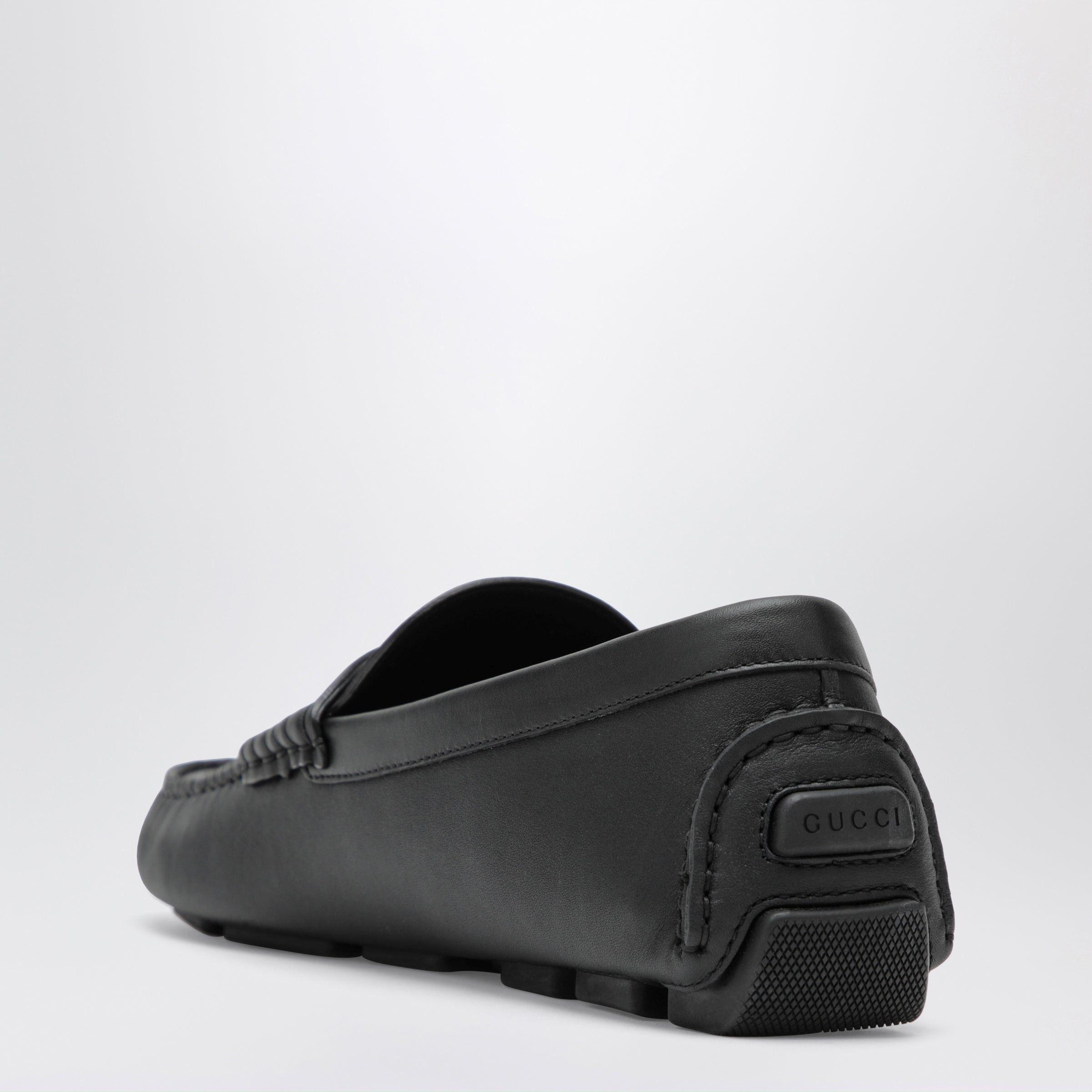 Gucci Gucci Men's Driver Loafer In Black Leather With Web Size US 10 / EU 43 - 2 Thumbnail