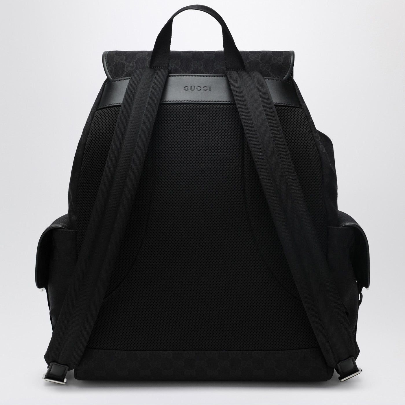 Gucci Gucci Large Black Gg Fabric Backpack Size ONE SIZE - 2 Thumbnail