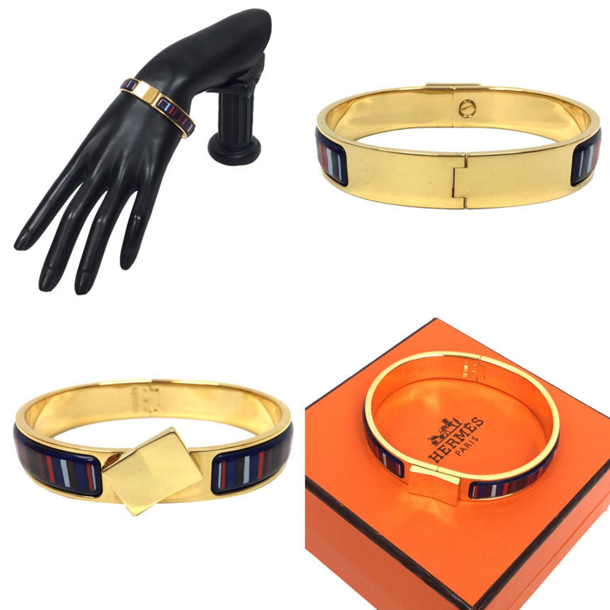 Hermes Hermes bangle bracelet, Clic Clac, Email PM, enamel, cloisonné enamel. Size ONE SIZE - 2 Thumbnail