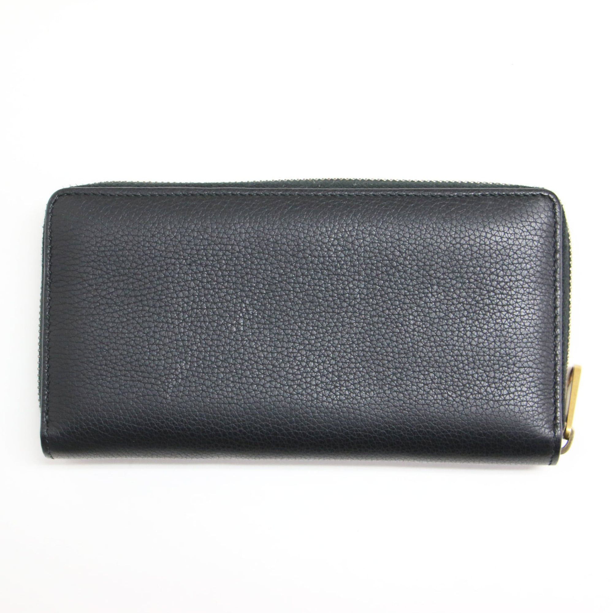 Gucci GUCCI wallet, black, round long 496317 0416, printed leather, women's, K4755 Size ONE SIZE - 2 Thumbnail