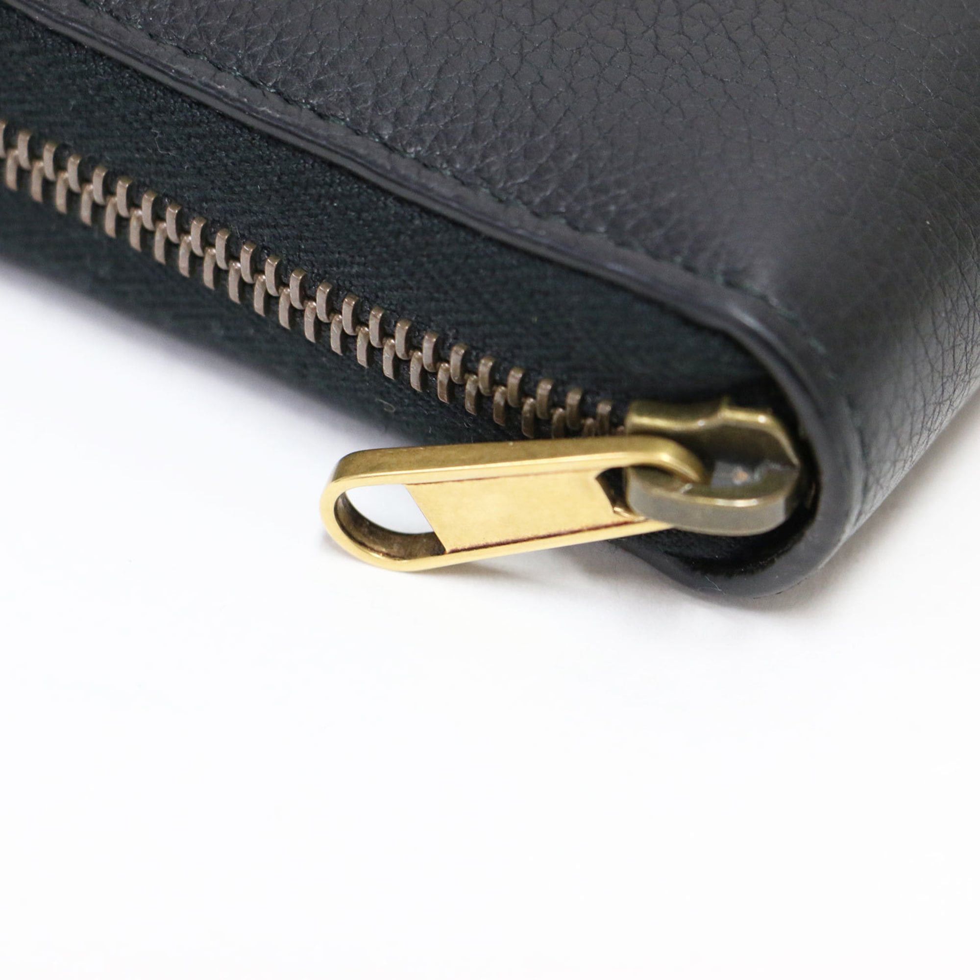 Gucci GUCCI wallet, black, round long 496317 0416, printed leather, women's, K4755 Size ONE SIZE - 4 Thumbnail