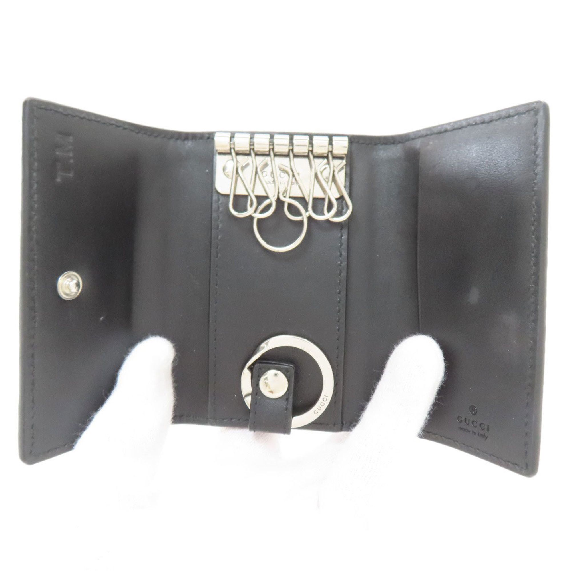 Gucci Gucci 625565 GG Embossed Leather Key Case for Women Size ONE SIZE - 4 Thumbnail