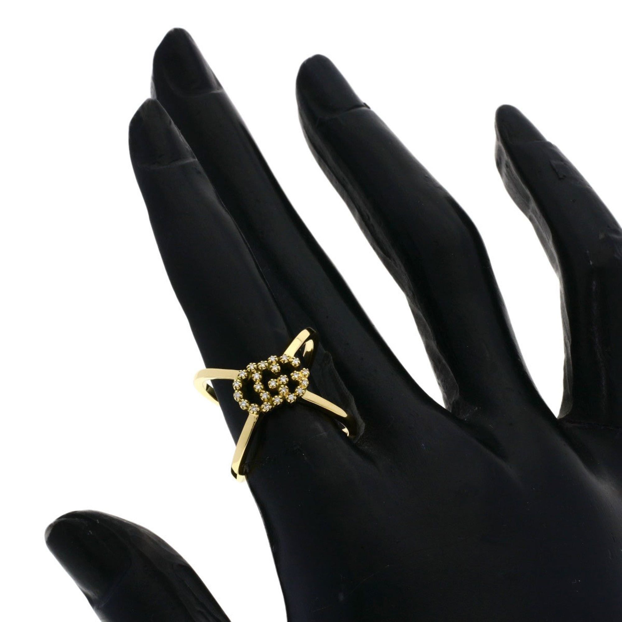 Gucci Gucci GG Running Diamond Ring #9, 18K Yellow Gold, Women's. Size ONE SIZE - 7 Thumbnail