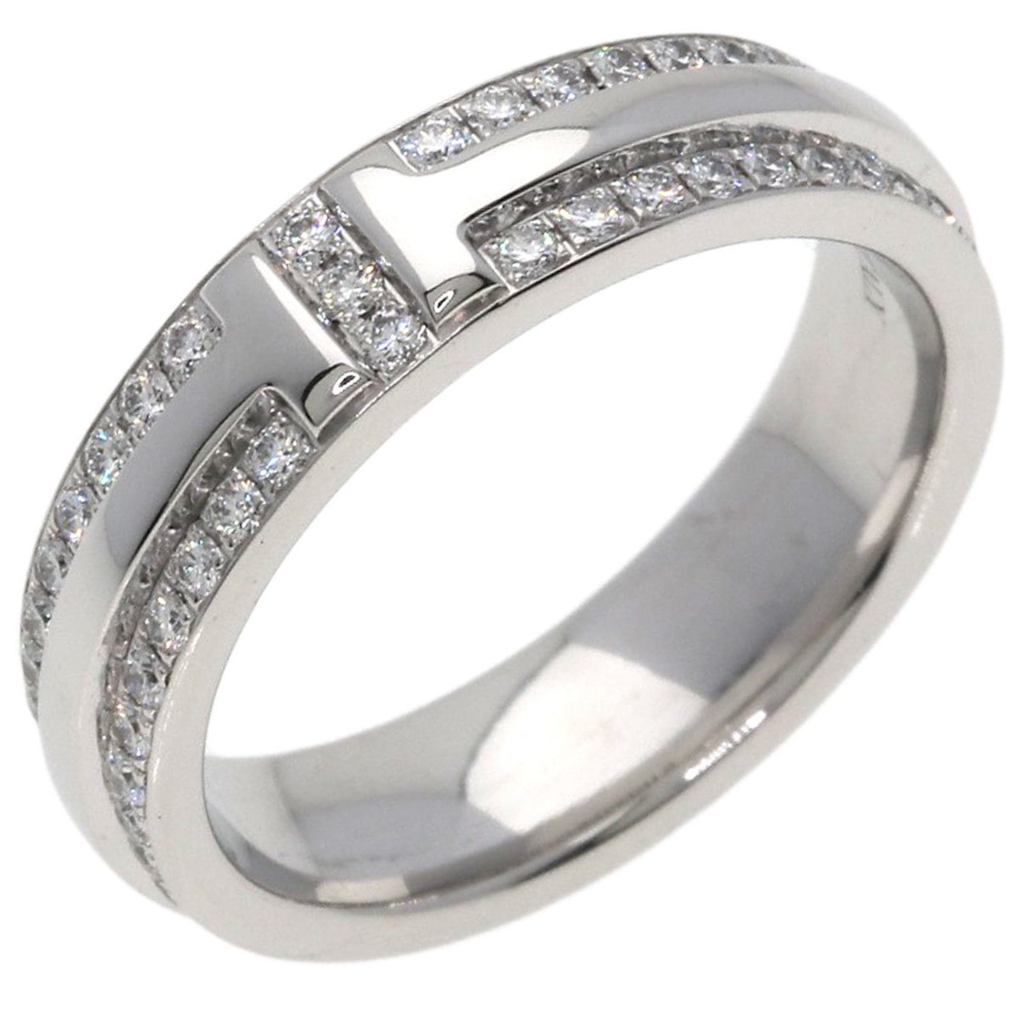 Tiffany & Co. Tiffany & Co. TTWO Narrow Pave Diamond Ring, 18K White Gold, Women's. Size ONE SIZE - 2 Thumbnail