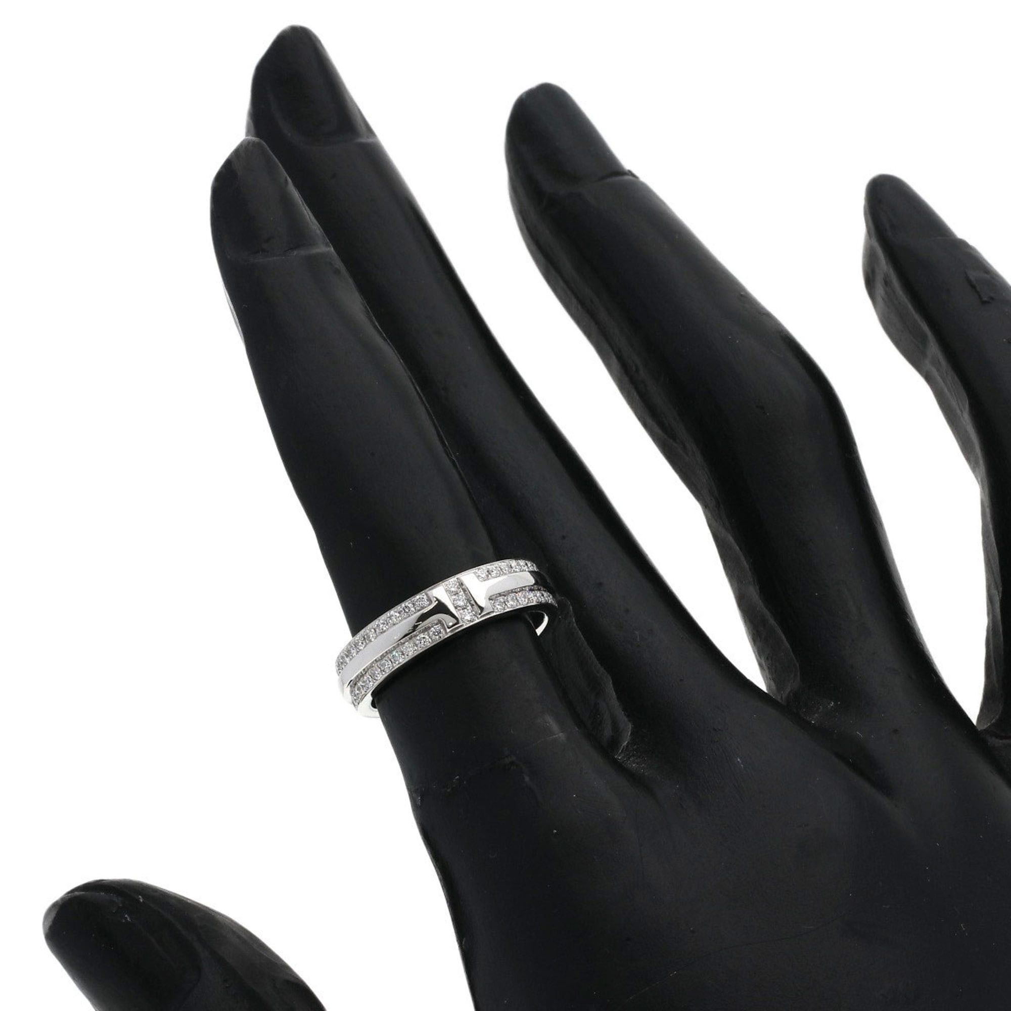 Tiffany & Co. Tiffany & Co. TTWO Narrow Pave Diamond Ring, 18K White Gold, Women's. Size ONE SIZE - 6 Thumbnail
