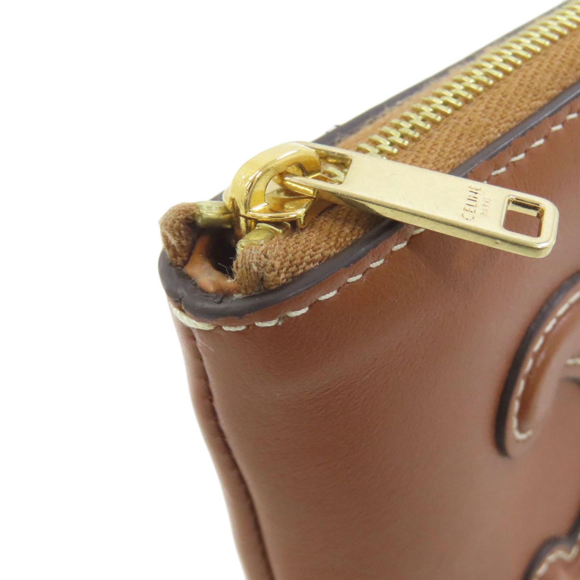 Celine Celine Triomphe Coin Case, Calfskin, Women's Size ONE SIZE - 15 Thumbnail