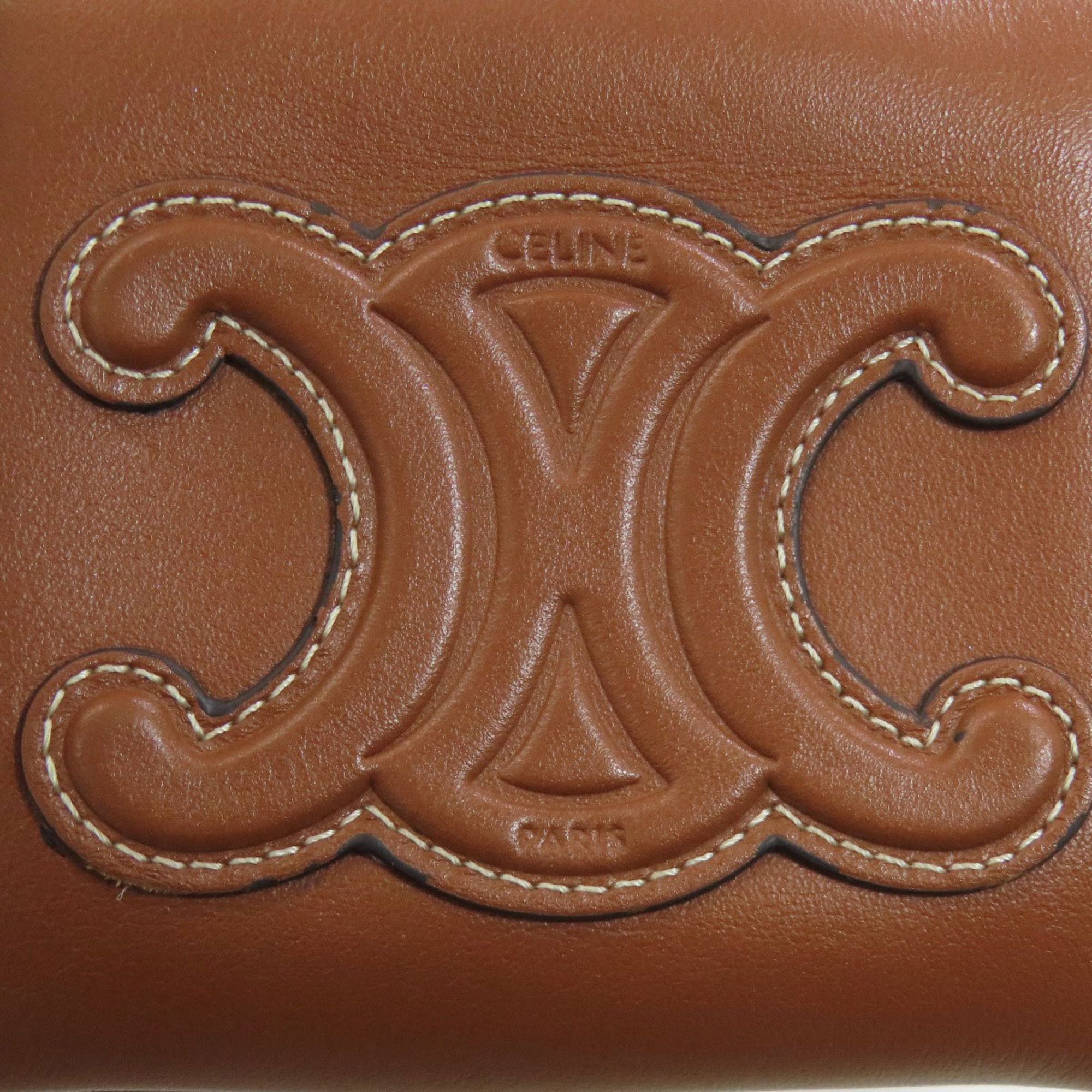 Celine Celine Triomphe Coin Case, Calfskin, Women's Size ONE SIZE - 13 Thumbnail
