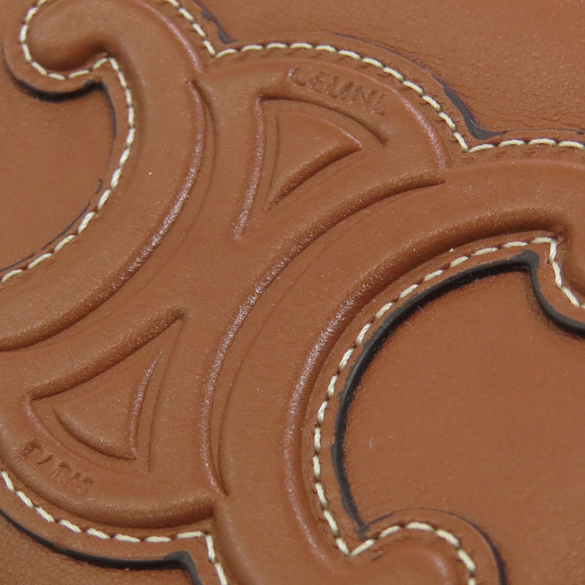 Celine Celine Triomphe Coin Case, Calfskin, Women's Size ONE SIZE - 11 Thumbnail