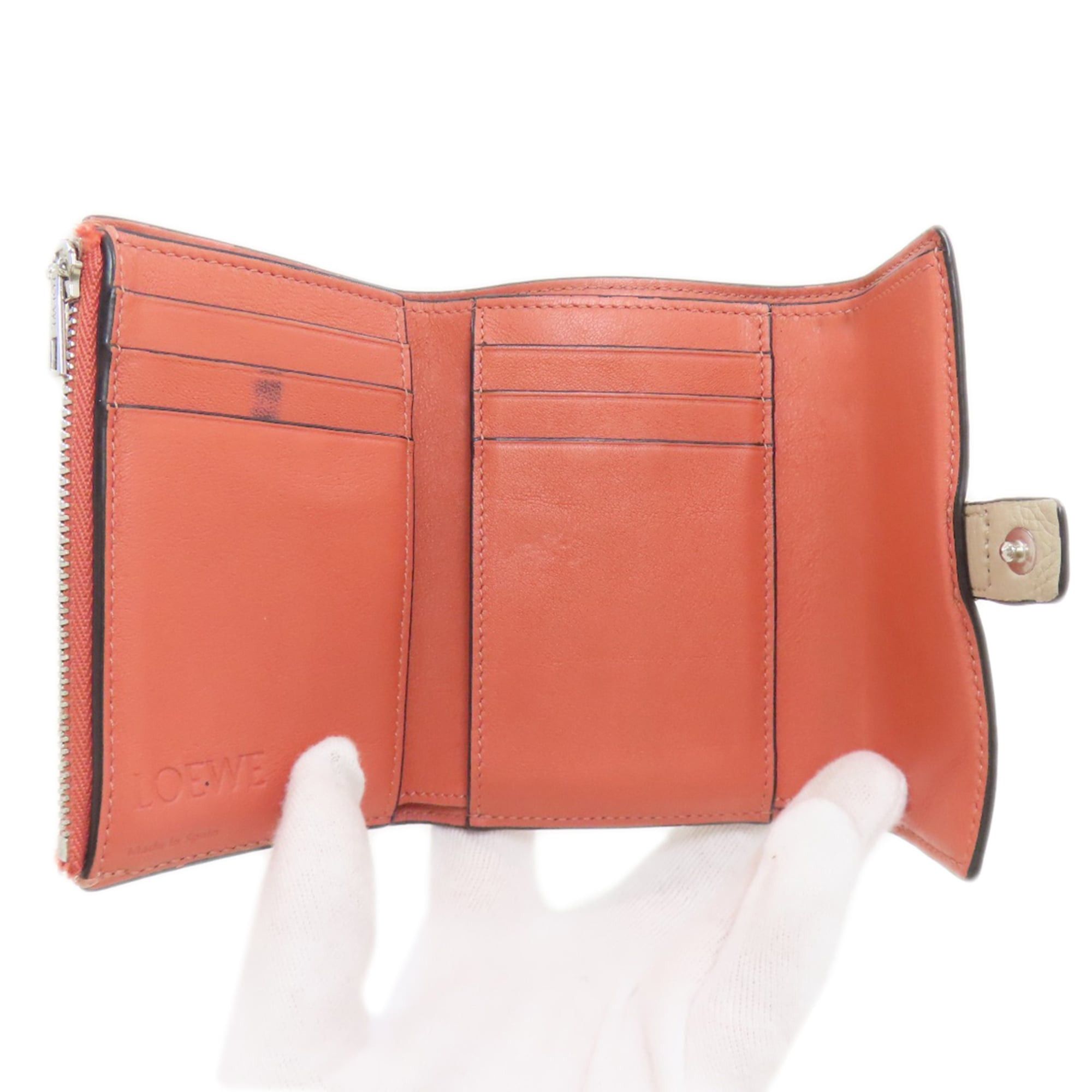 Loewe Loewe Vertical Wallet Small Bi-fold Calfskin Women's LOEWE Size ONE SIZE - 4 Thumbnail