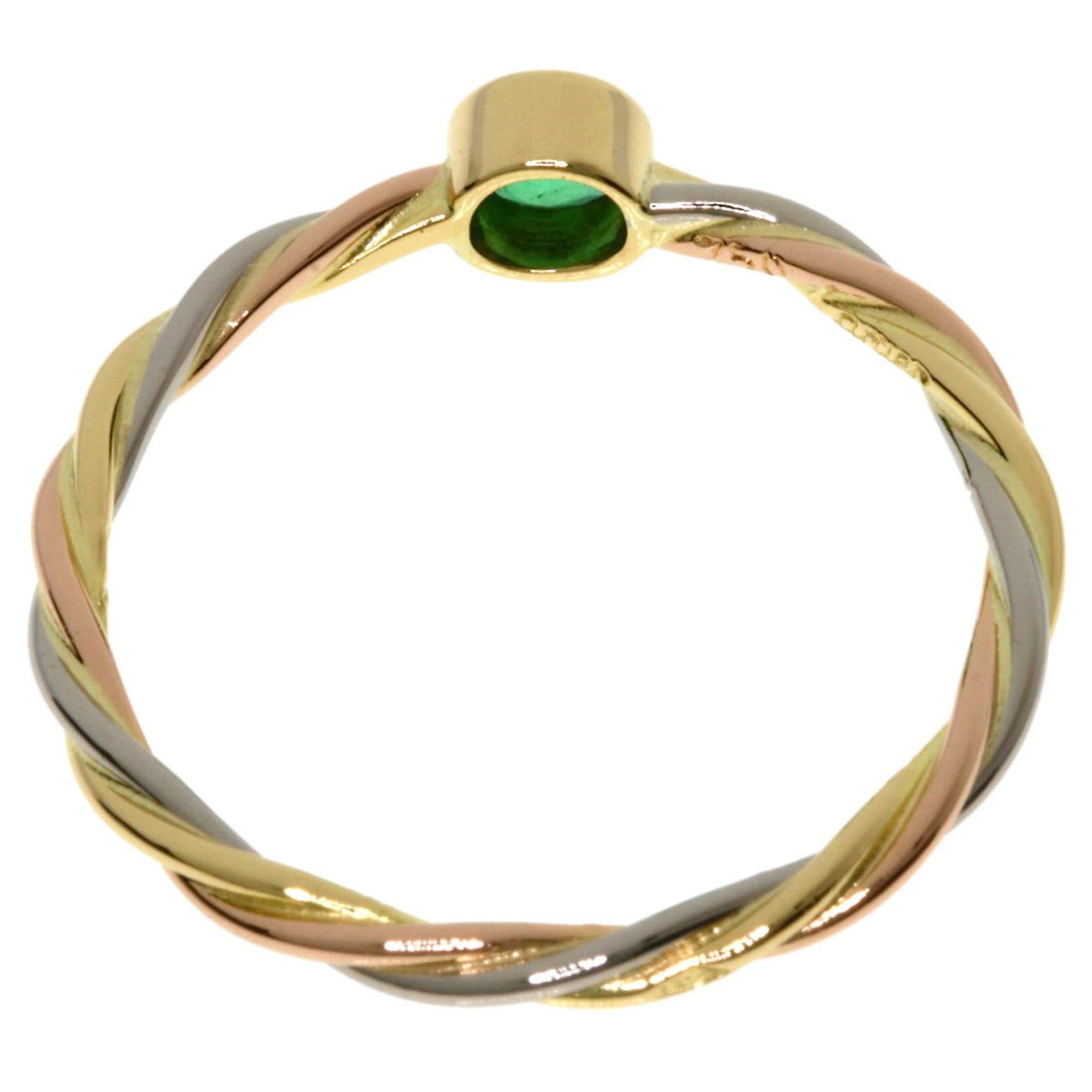 Cartier Cartier Twist Emerald Ring #51, 18K Yellow Gold/18K White Pink Gold, Women's. Size ONE SIZE - 4 Thumbnail