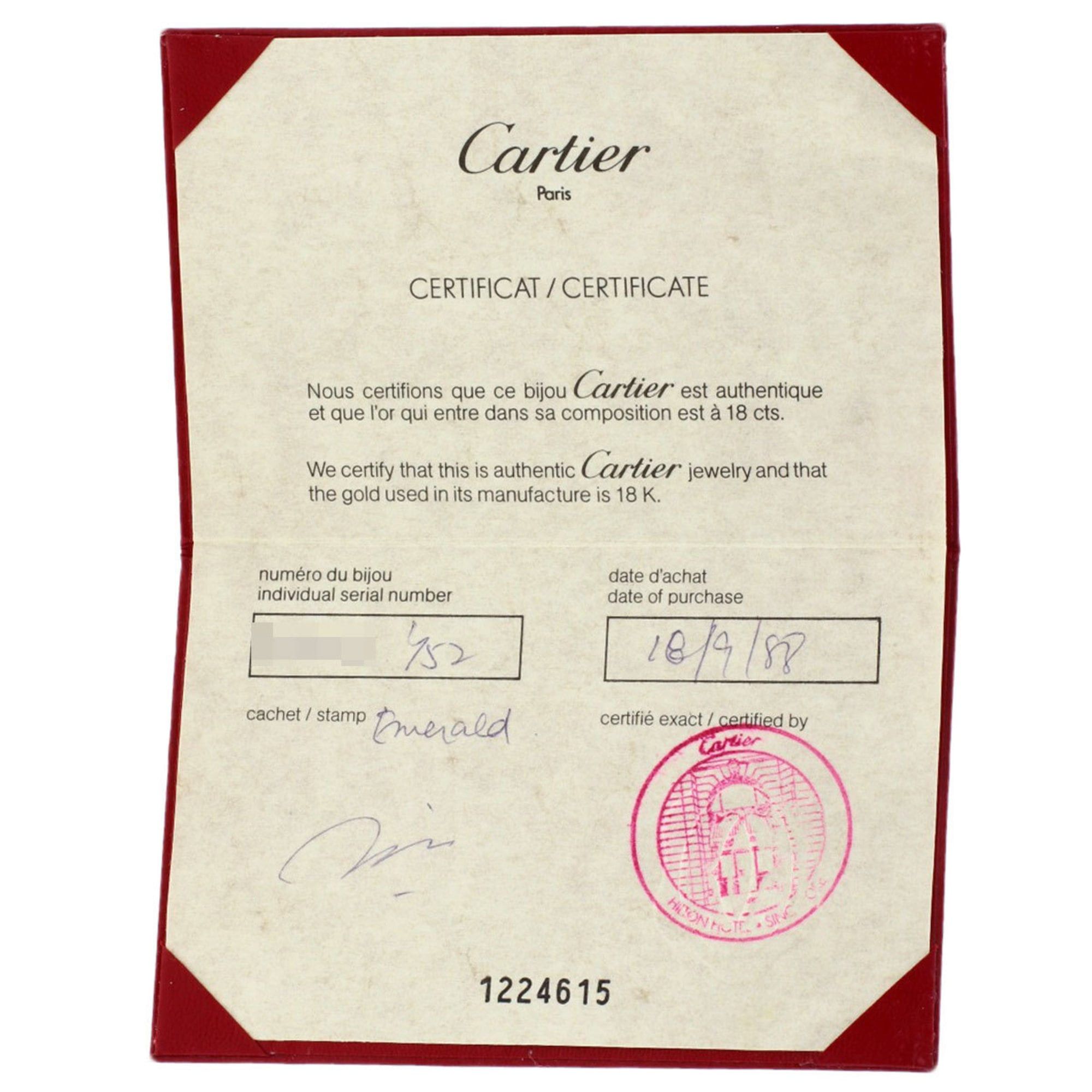 Cartier Cartier Twist Emerald Ring #51, 18K Yellow Gold/18K White Pink Gold, Women's. Size ONE SIZE - 10 Thumbnail