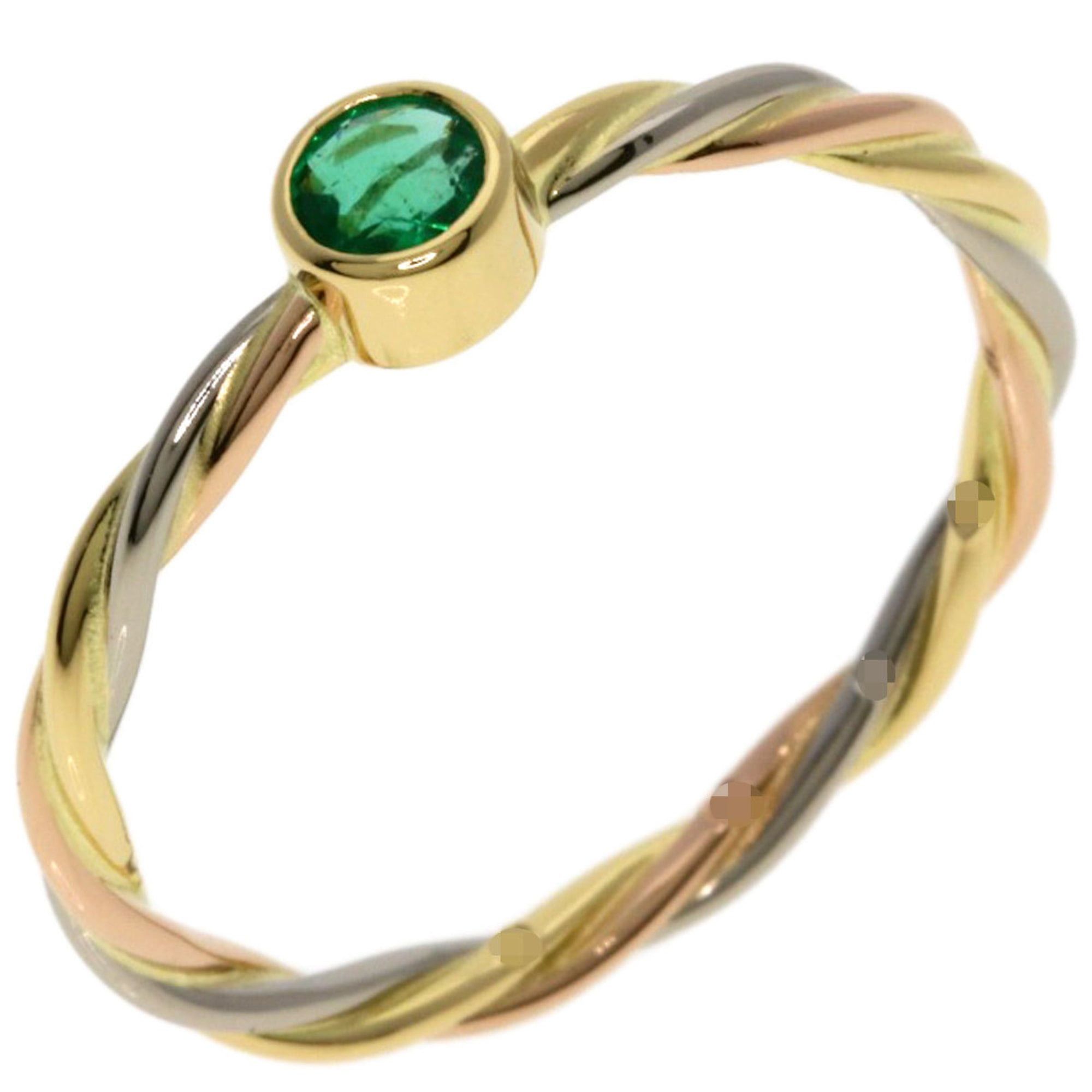Cartier Cartier Twist Emerald Ring #51, 18K Yellow Gold/18K White Pink Gold, Women's. Size ONE SIZE - 2 Thumbnail