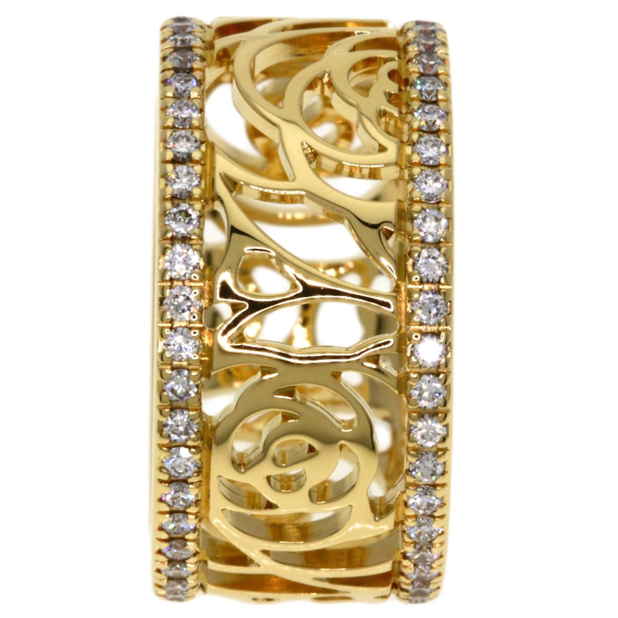 Chanel Chanel Camellia Diamond Ring #46, 18K Yellow Gold, Women's. Size ONE SIZE - 3 Thumbnail