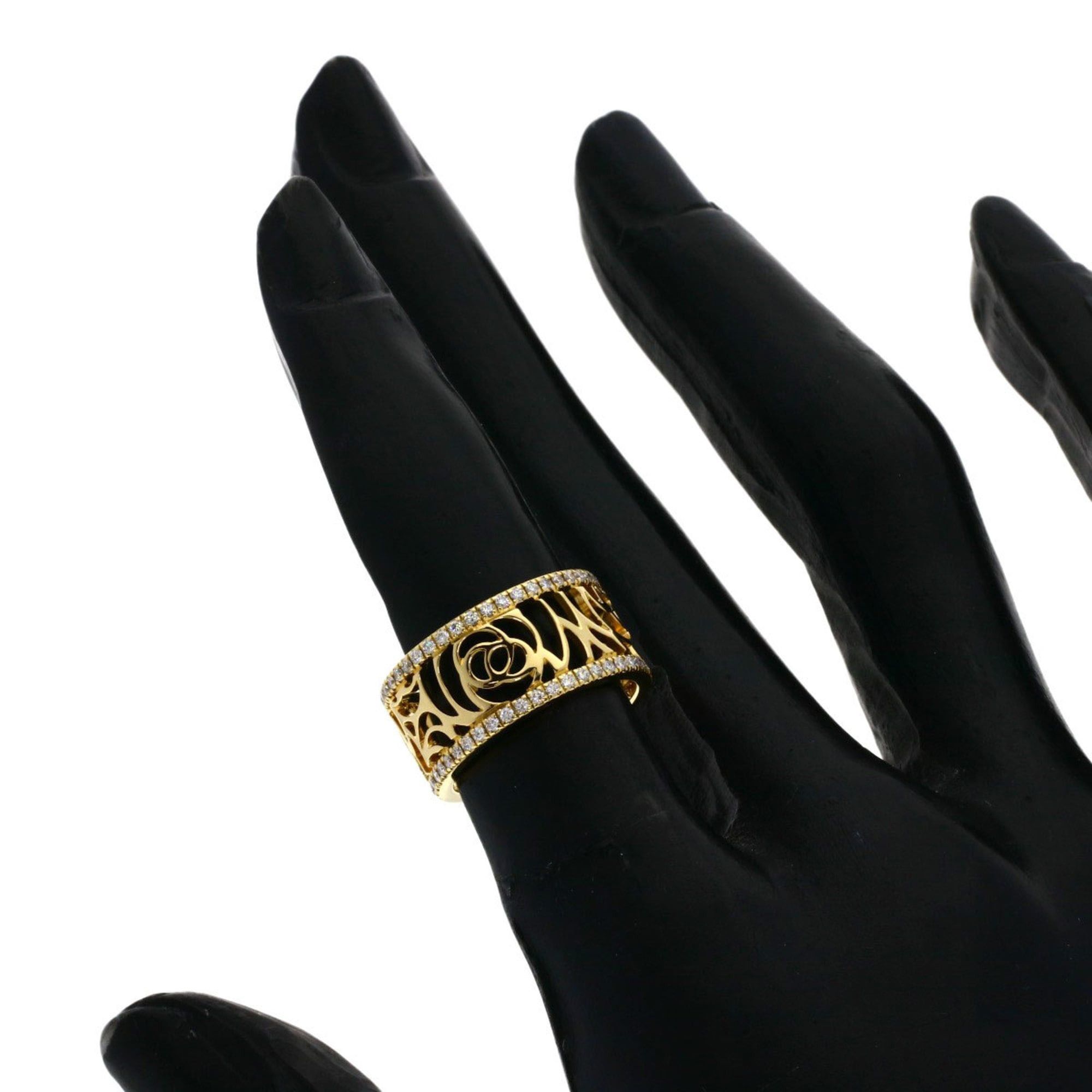 Chanel Chanel Camellia Diamond Ring #46, 18K Yellow Gold, Women's. Size ONE SIZE - 6 Thumbnail