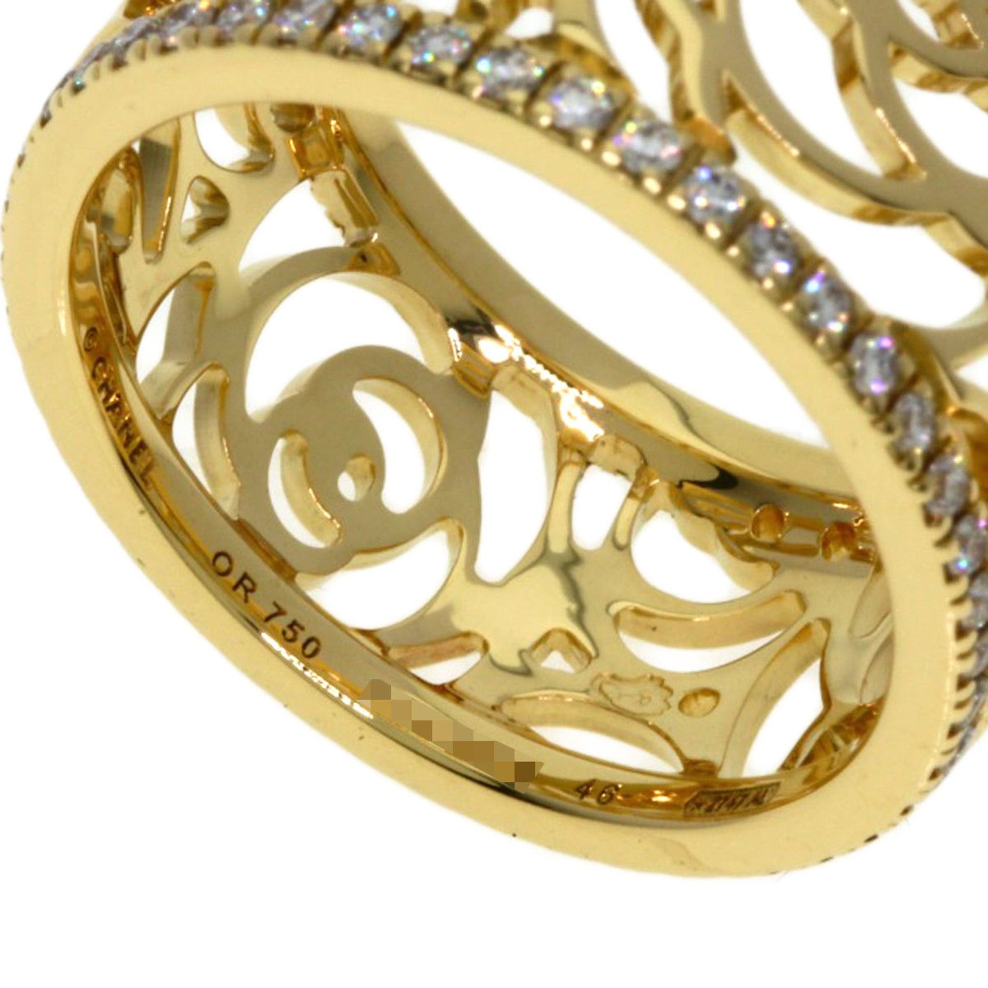 Chanel Chanel Camellia Diamond Ring #46, 18K Yellow Gold, Women's. Size ONE SIZE - 5 Thumbnail