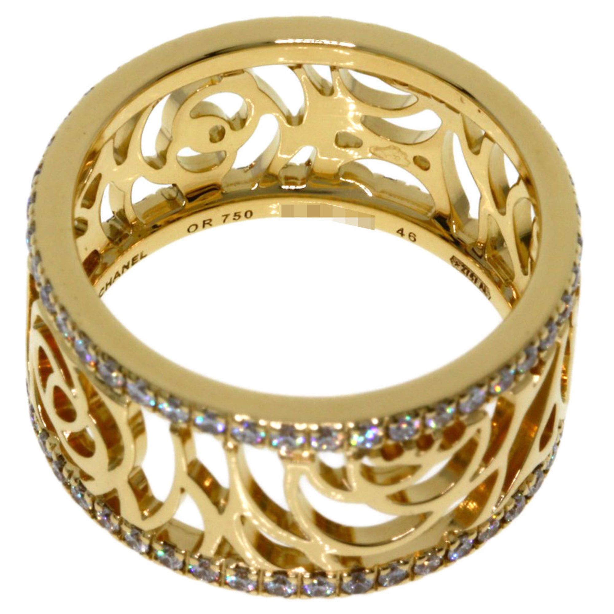 Chanel Chanel Camellia Diamond Ring #46, 18K Yellow Gold, Women's. Size ONE SIZE - 4 Thumbnail