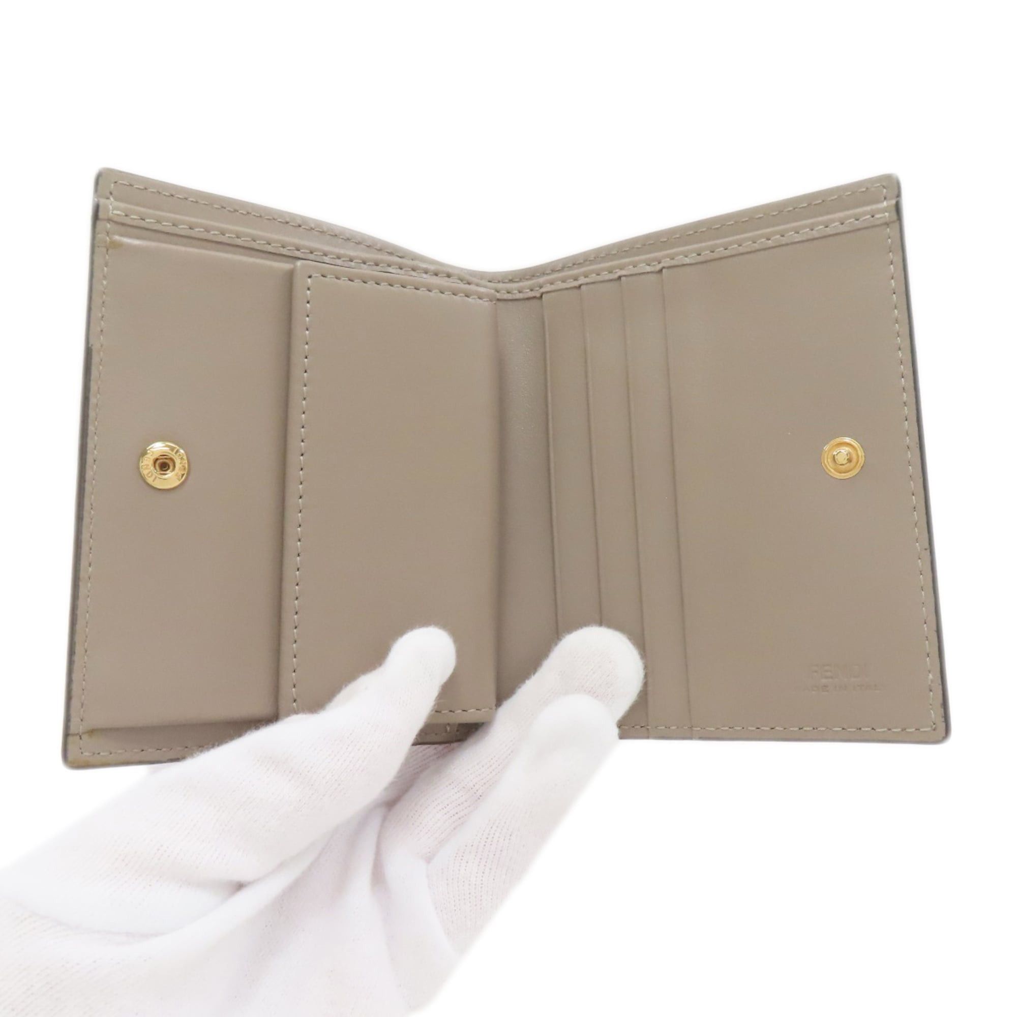 Fendi Fendi F is Bi-fold Wallet, Calfskin, Women's FENDI Size ONE SIZE - 4 Thumbnail
