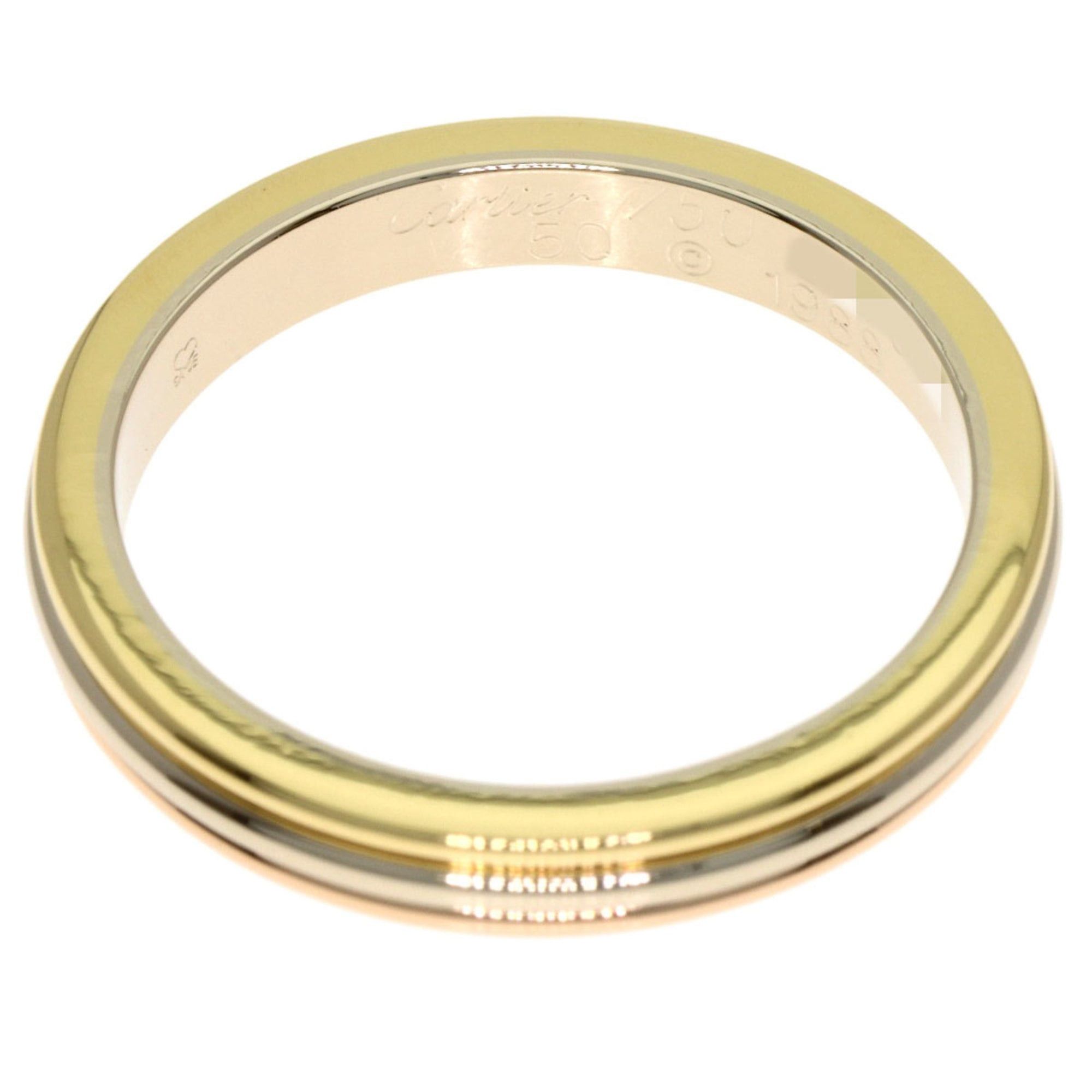 Cartier Cartier 3-color #50 ring in 18K yellow gold/18K white pink gold for women. Size ONE SIZE - 4 Thumbnail