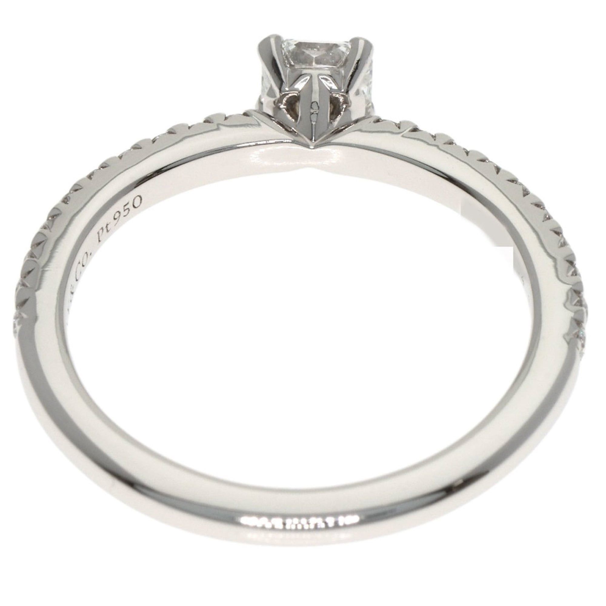 Tiffany & Co. Tiffany & Co. Square Solitaire Diamond Ring, Platinum PT950, Women's. Size ONE SIZE - 4 Thumbnail