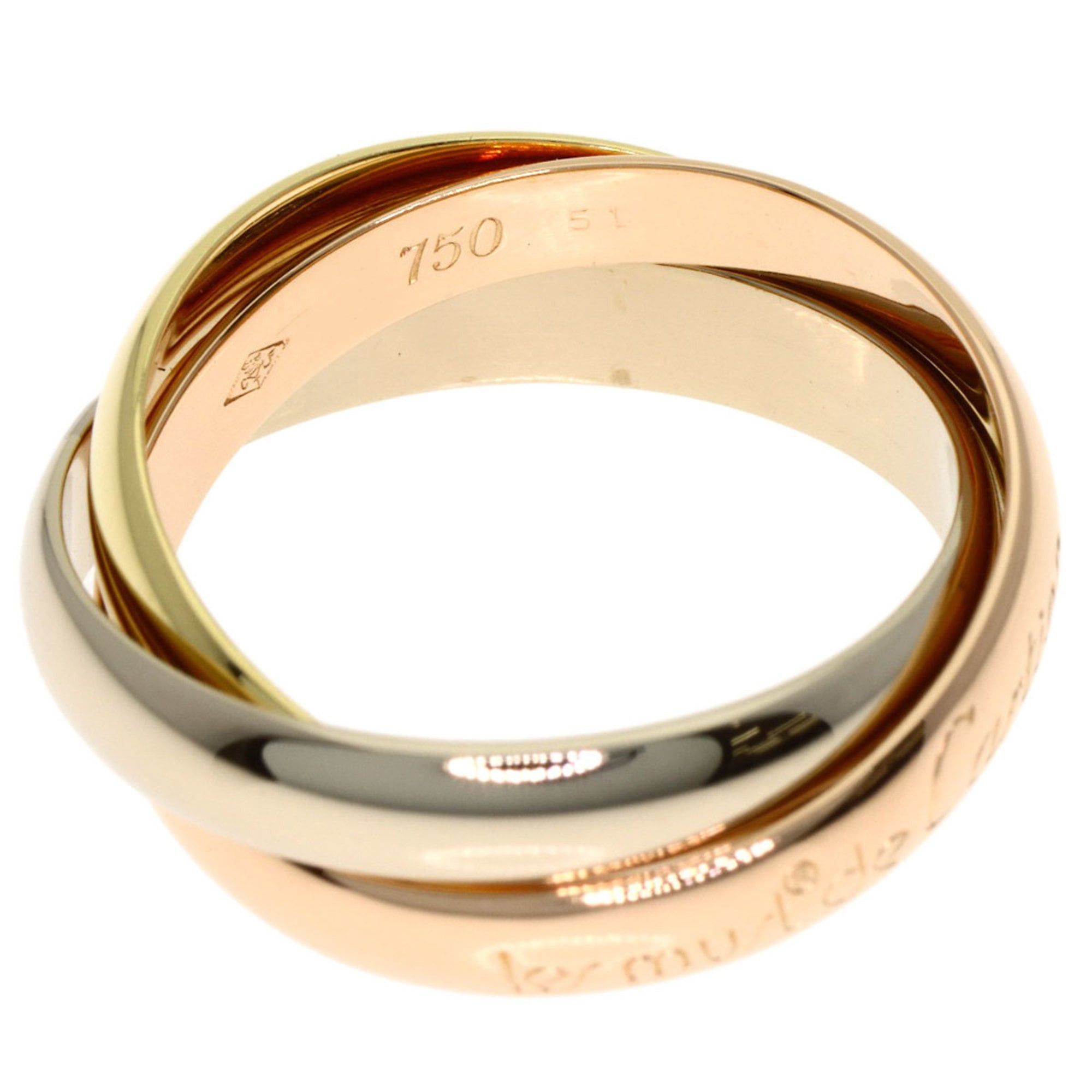Cartier Cartier Trinity Ring - 18K Yellow Gold/18K White Pink Gold Women's CARTIER Size ONE SIZE - 3 Thumbnail