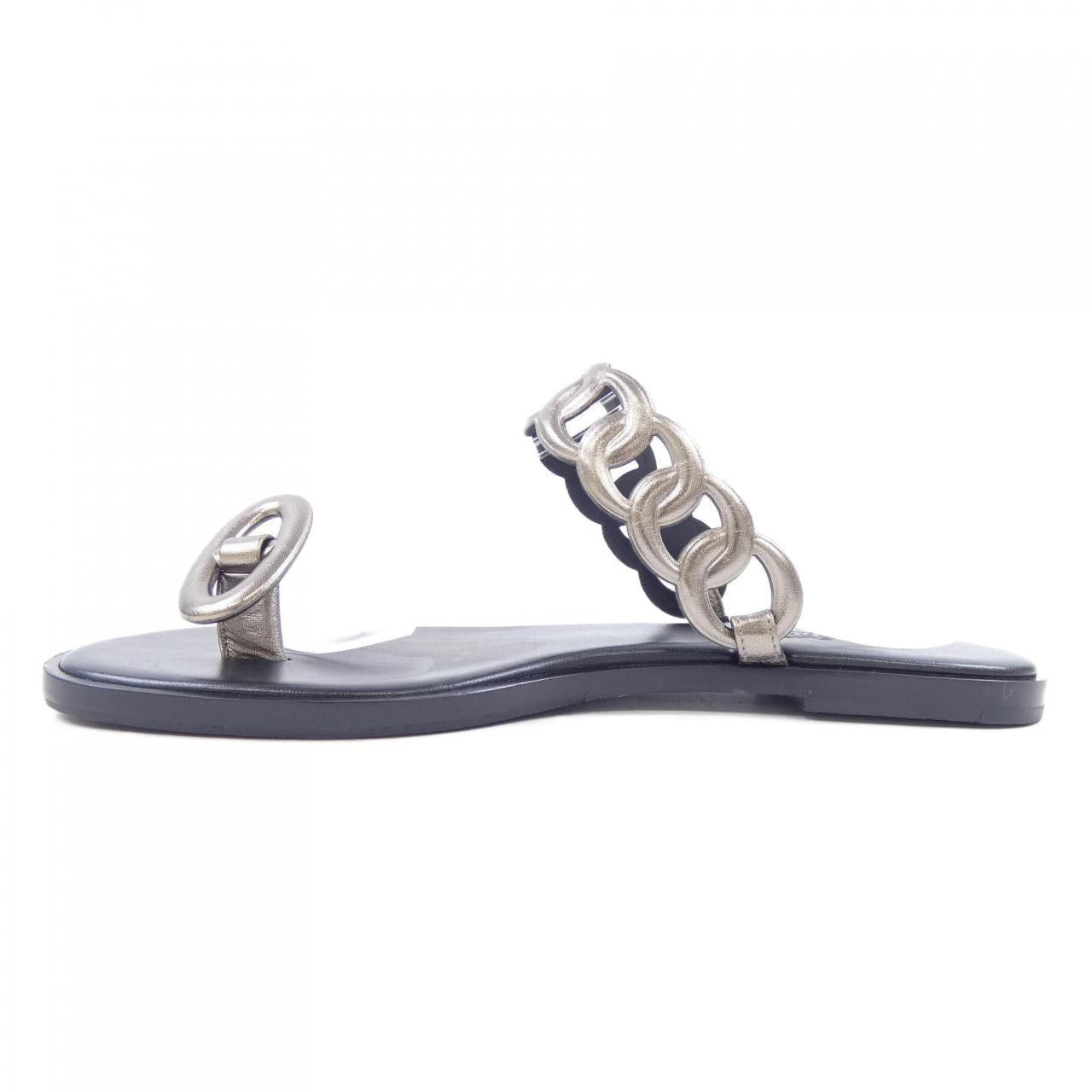 Hermes Hermes Hermes Eos Chaine d’Ancre Nappa Metallise Sandals Leather Shoes DUTY FREE for USA Size ONE SIZE - 2 Thumbnail