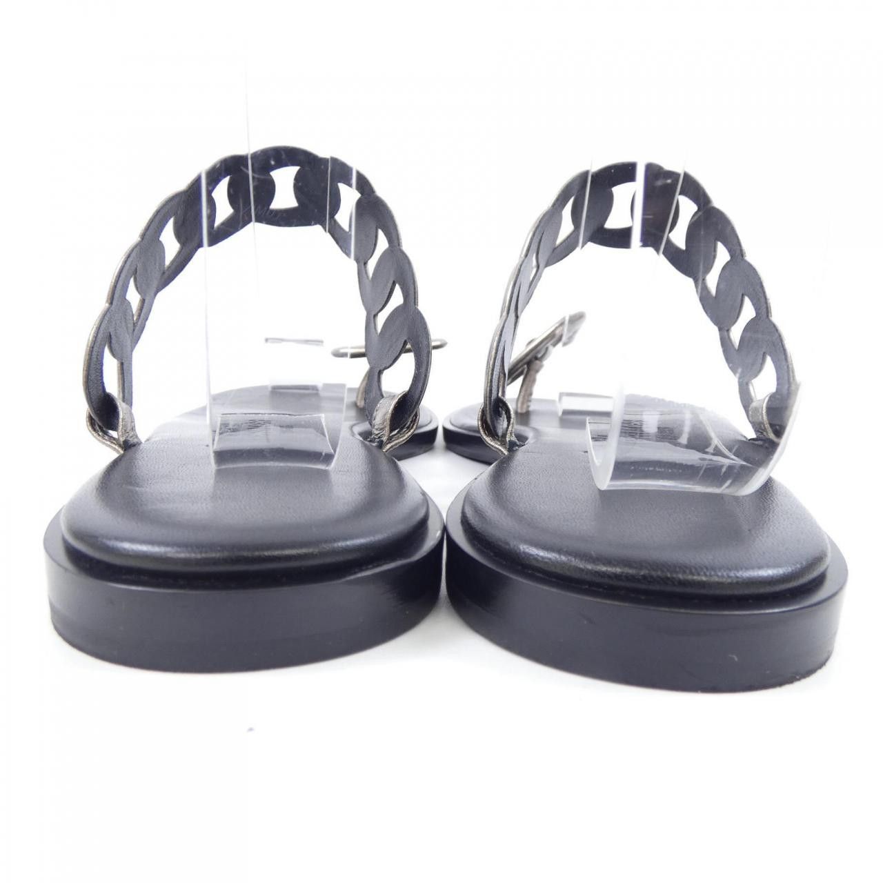 Hermes Hermes Hermes Eos Chaine d’Ancre Nappa Metallise Sandals Leather Shoes DUTY FREE for USA Size ONE SIZE - 5 Thumbnail