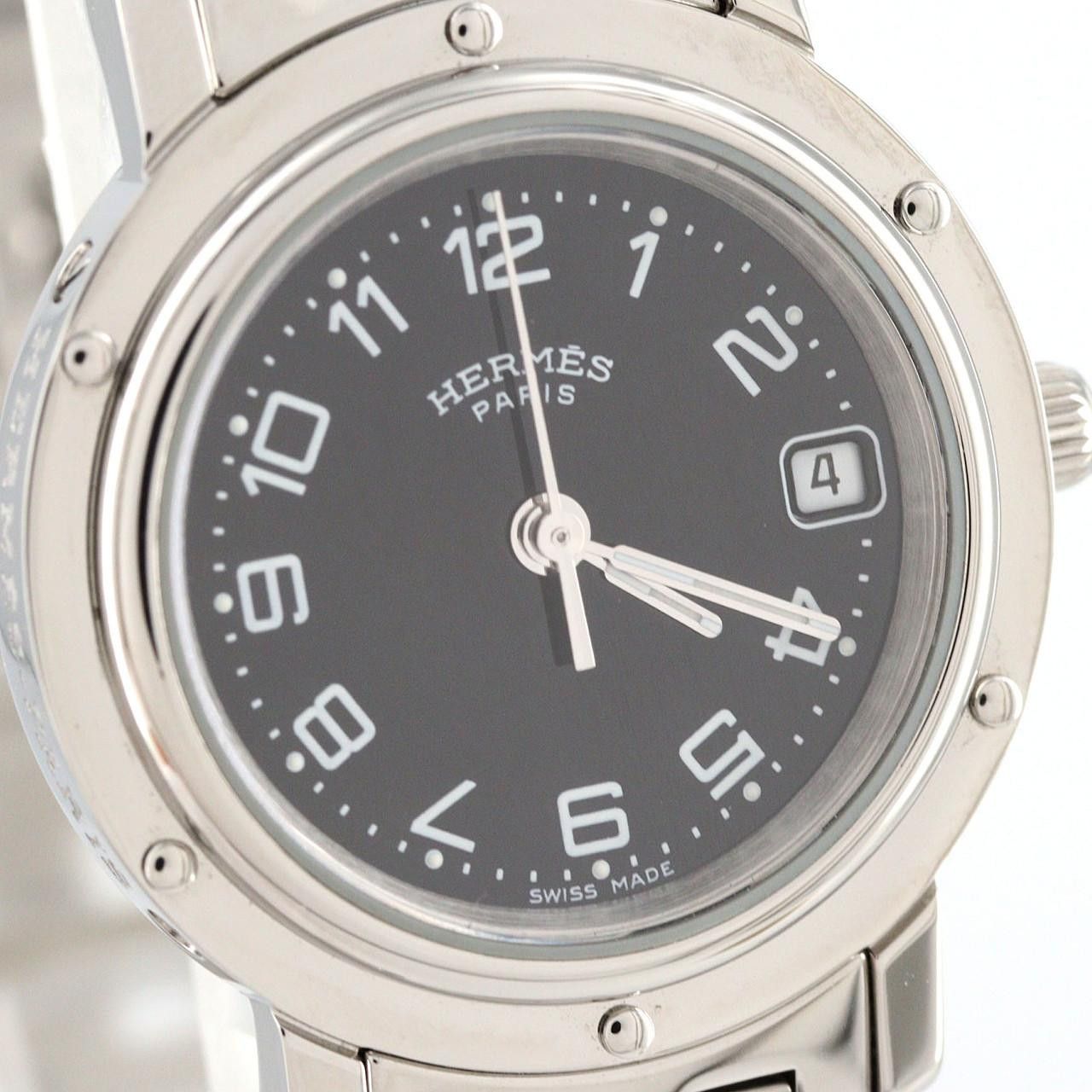 Hermes Hermes Hermes Clipper Stainless Steel Quartz Metal Quartz CL4.210 DUTY FREE for USA Size ONE SIZE - 6 Thumbnail