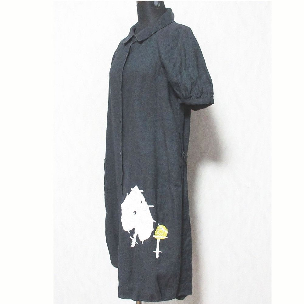 mina perhonen Mina Perhonen mina perhonen herbarium linen dress Textile Dresses DUTY FREE for USA Size ONE SIZE - 3 Thumbnail