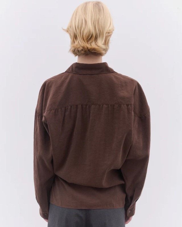 Lemaire LEMAIRE 25FW Brown Silk Pleated Shirt Size US XS / EU 42 / 0 - 5 Thumbnail