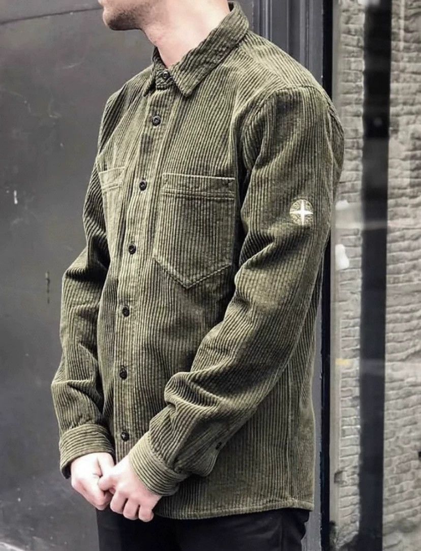 Stone Island Stone Island Embroidered Corduroy Jacket Size US M / EU 48-50 / 2 - 2 Thumbnail