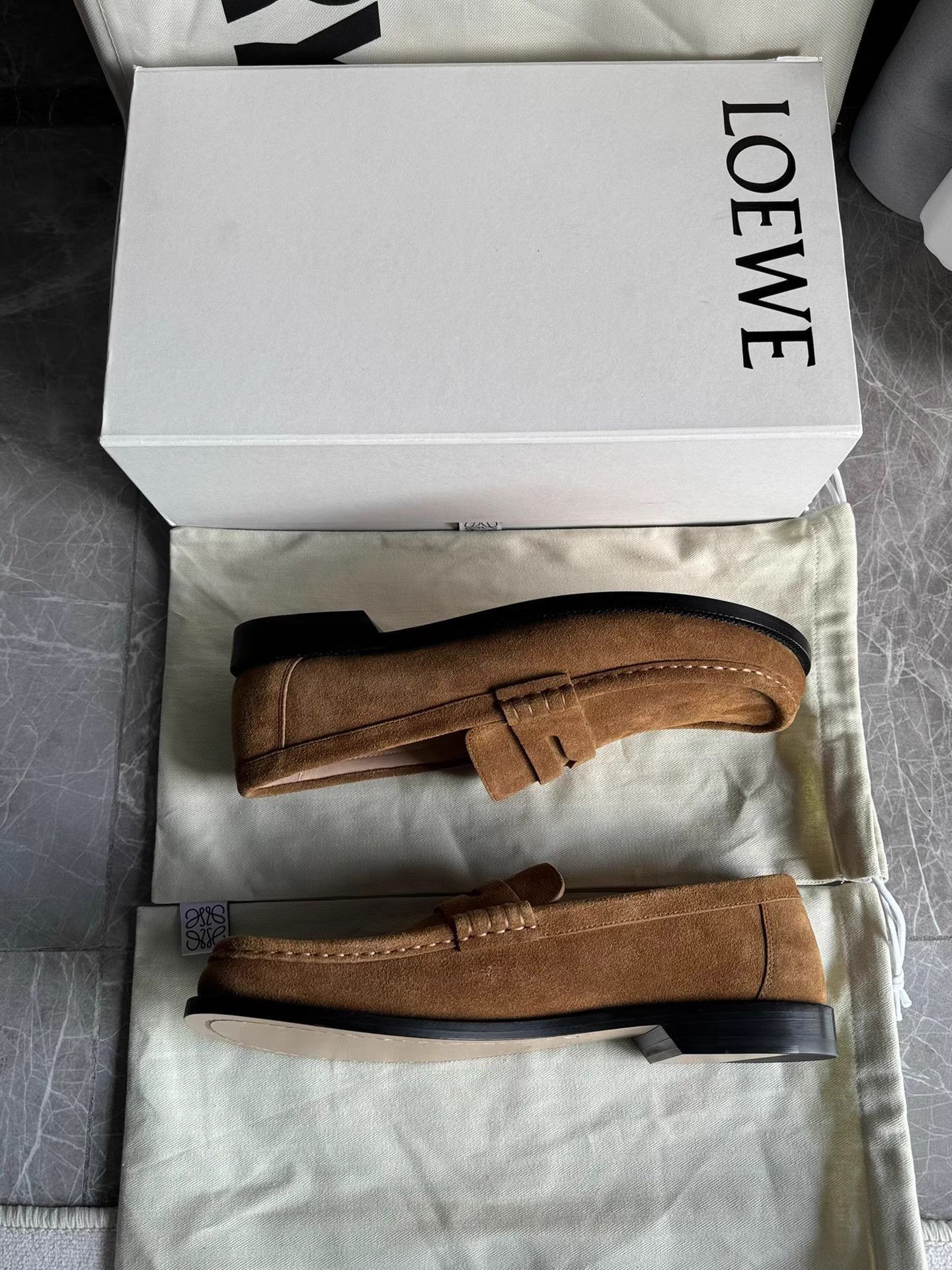 Loewe Brown Suede Loafers - Size 7 Size US 7 / EU 40 - 7 Thumbnail