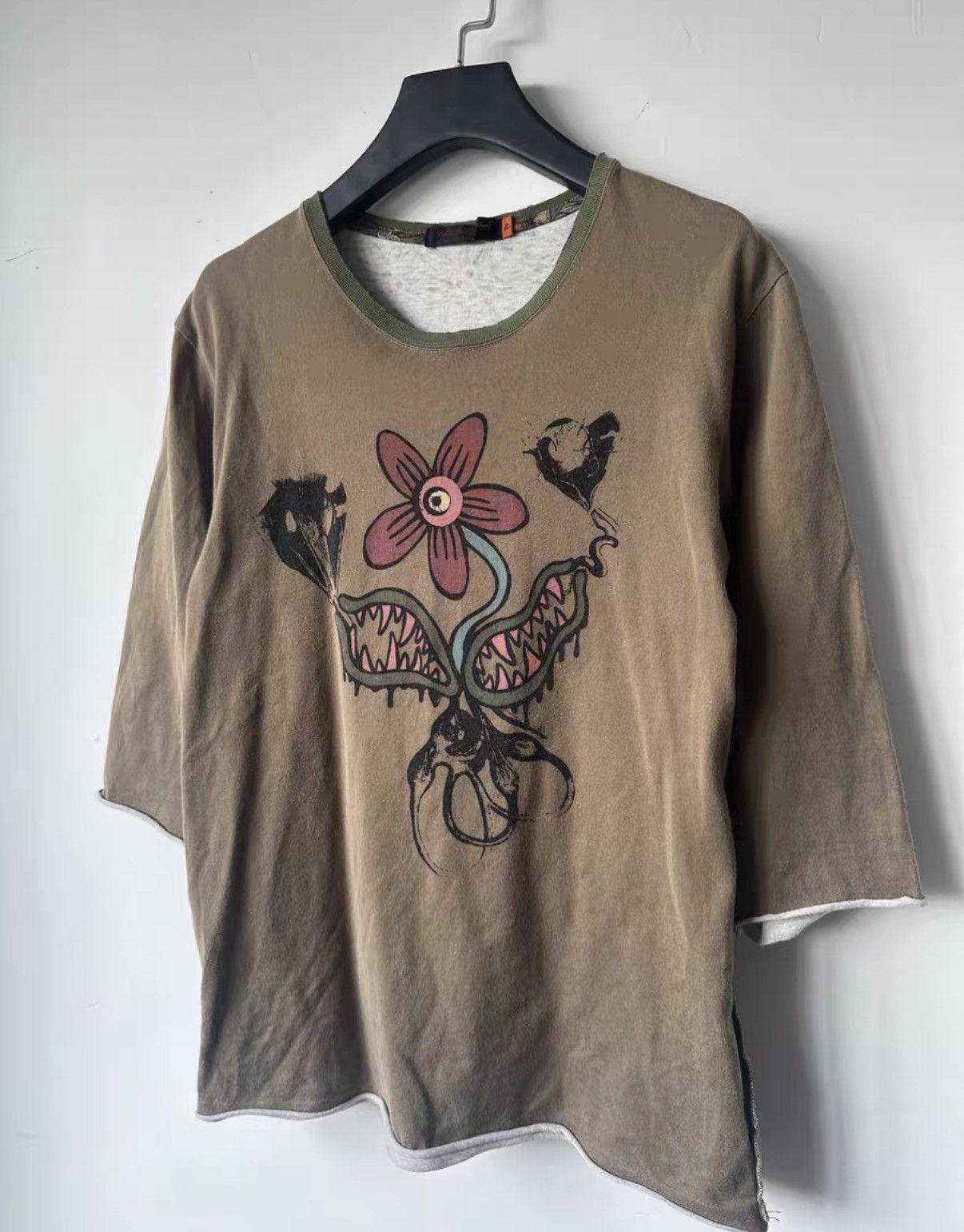 Undercover Brown Floral Graphic Three-Quarter Sleeve Top Size US M / EU 48-50 / 2 - 2 Thumbnail