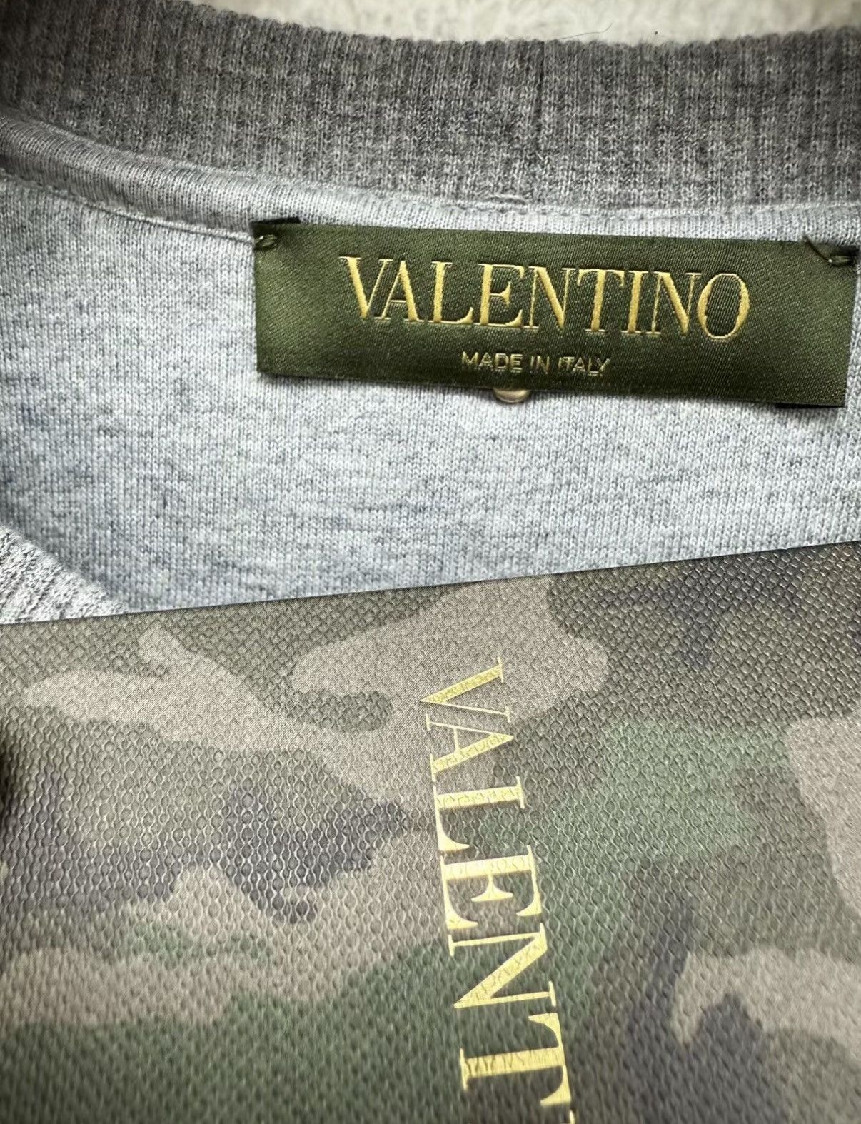 Valentino Gray Camouflage Long Sleeve Sweatshirt Size US M / EU 48-50 / 2 - 4 Thumbnail