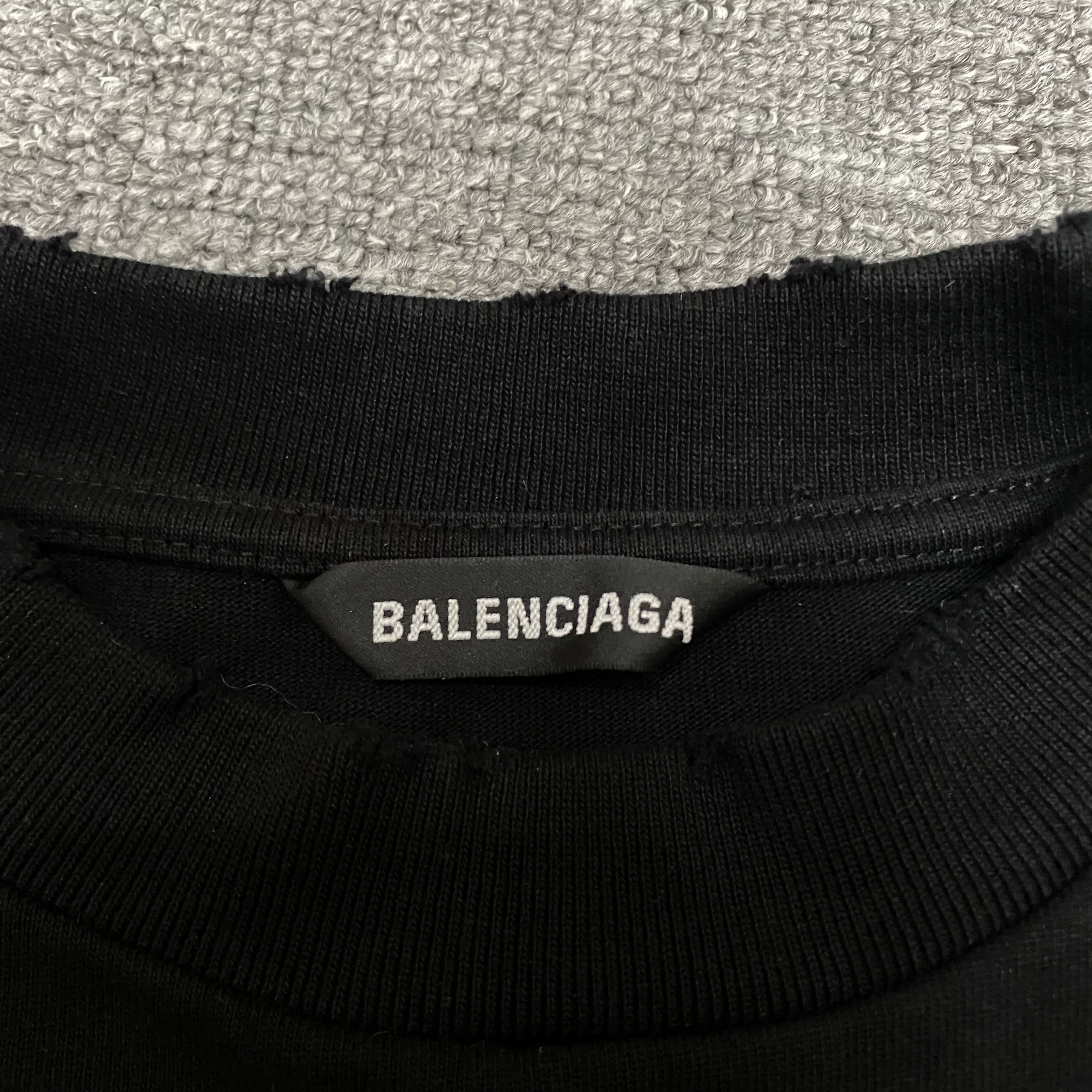 Balenciaga Balenciaga Evil Eye Distressed Short-Sleeve T-Shirt Size XXS / US 00 / IT 34 - 5 Thumbnail