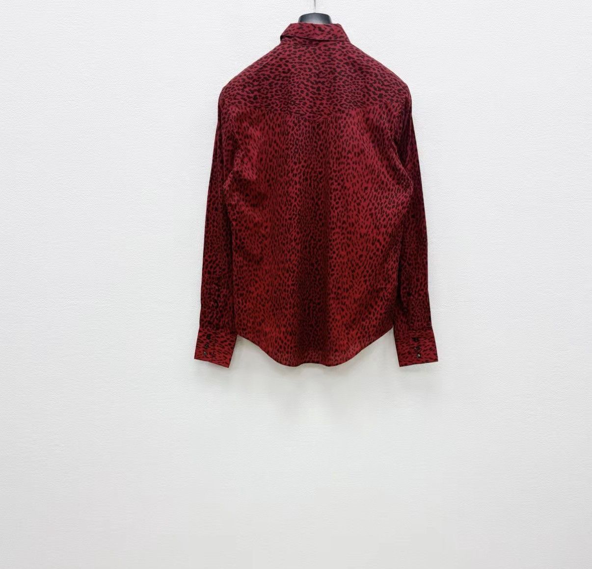 Saint Laurent Paris Red Leopard Print Long Sleeve Button-Up Shirt XS Size US XS / EU 42 / 0 - 4 Thumbnail