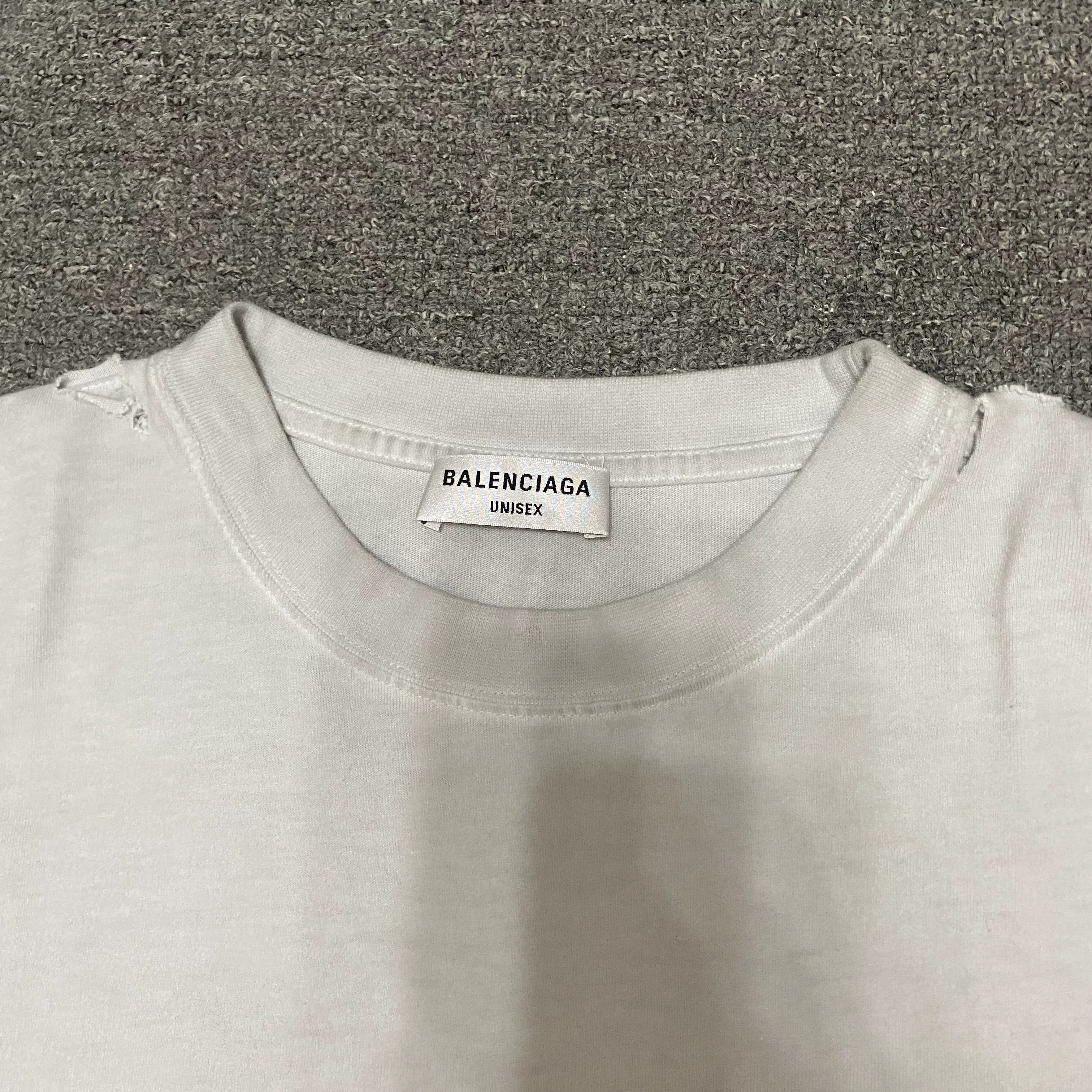 Balenciaga Balenciaga Splatter Distressed Short Sleeve Size US S / EU 44-46 / 1 - 5 Thumbnail