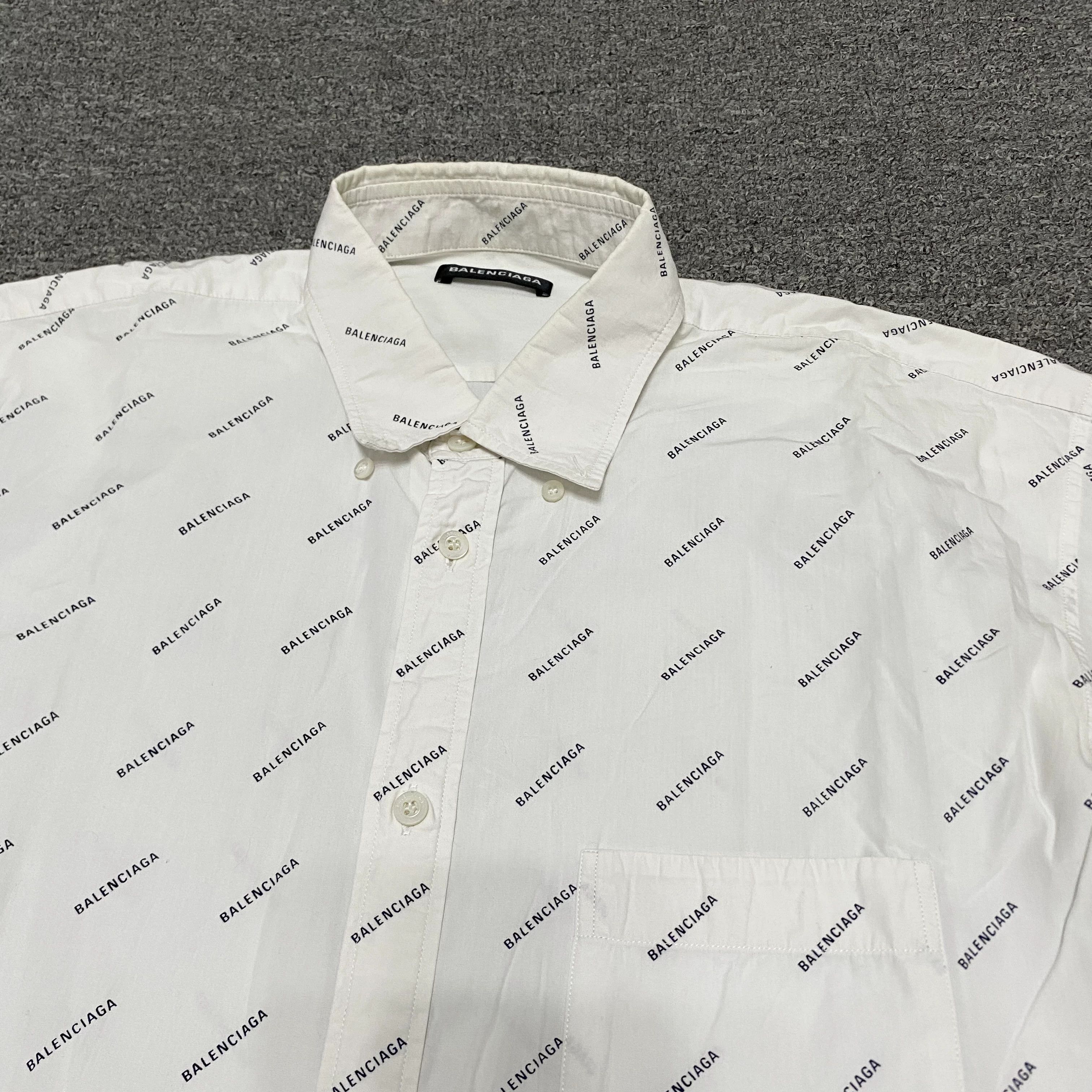 Balenciaga Balenciaga Logo Shirt Size S / US 4 / IT 40 - 4 Thumbnail