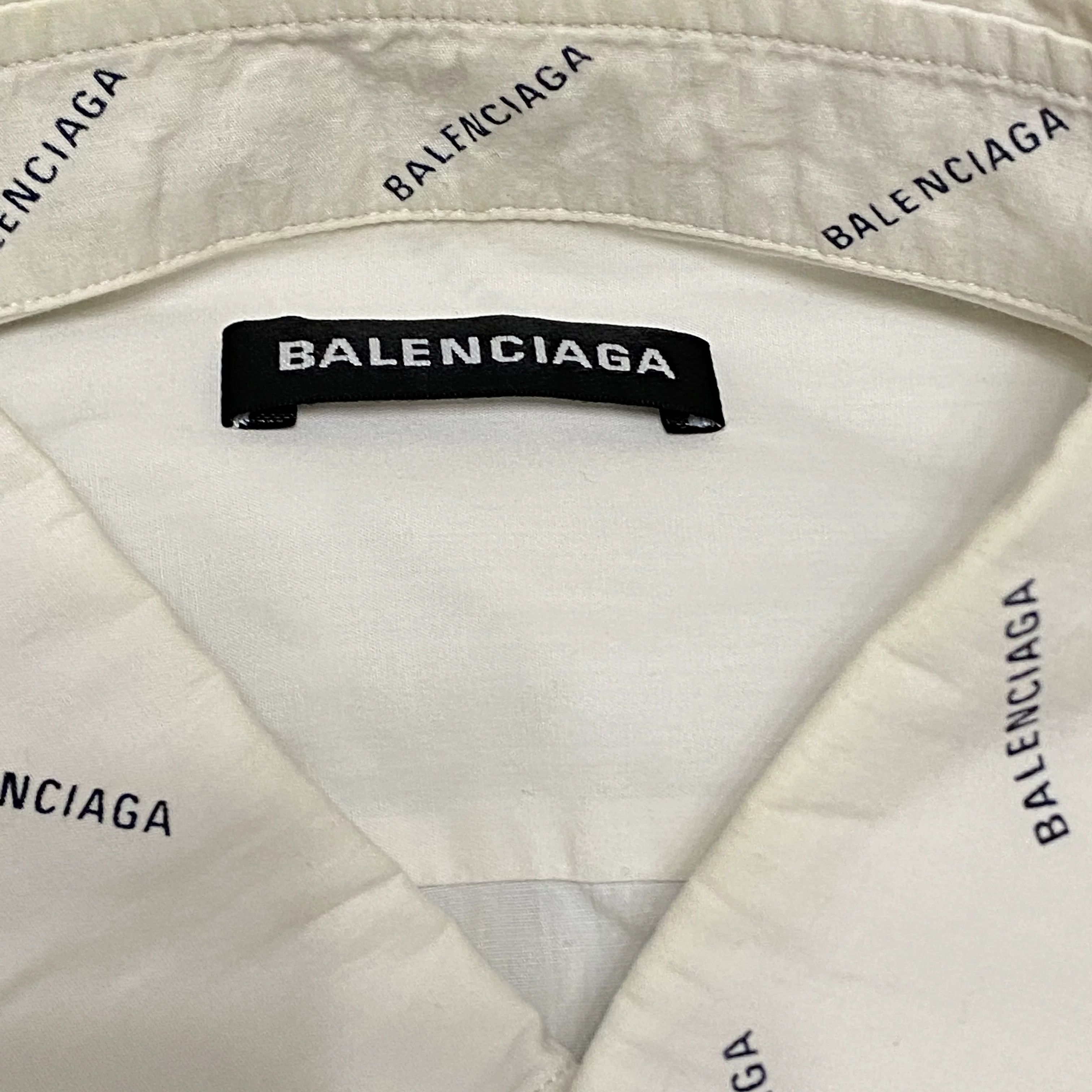 Balenciaga Balenciaga Logo Shirt Size S / US 4 / IT 40 - 5 Thumbnail