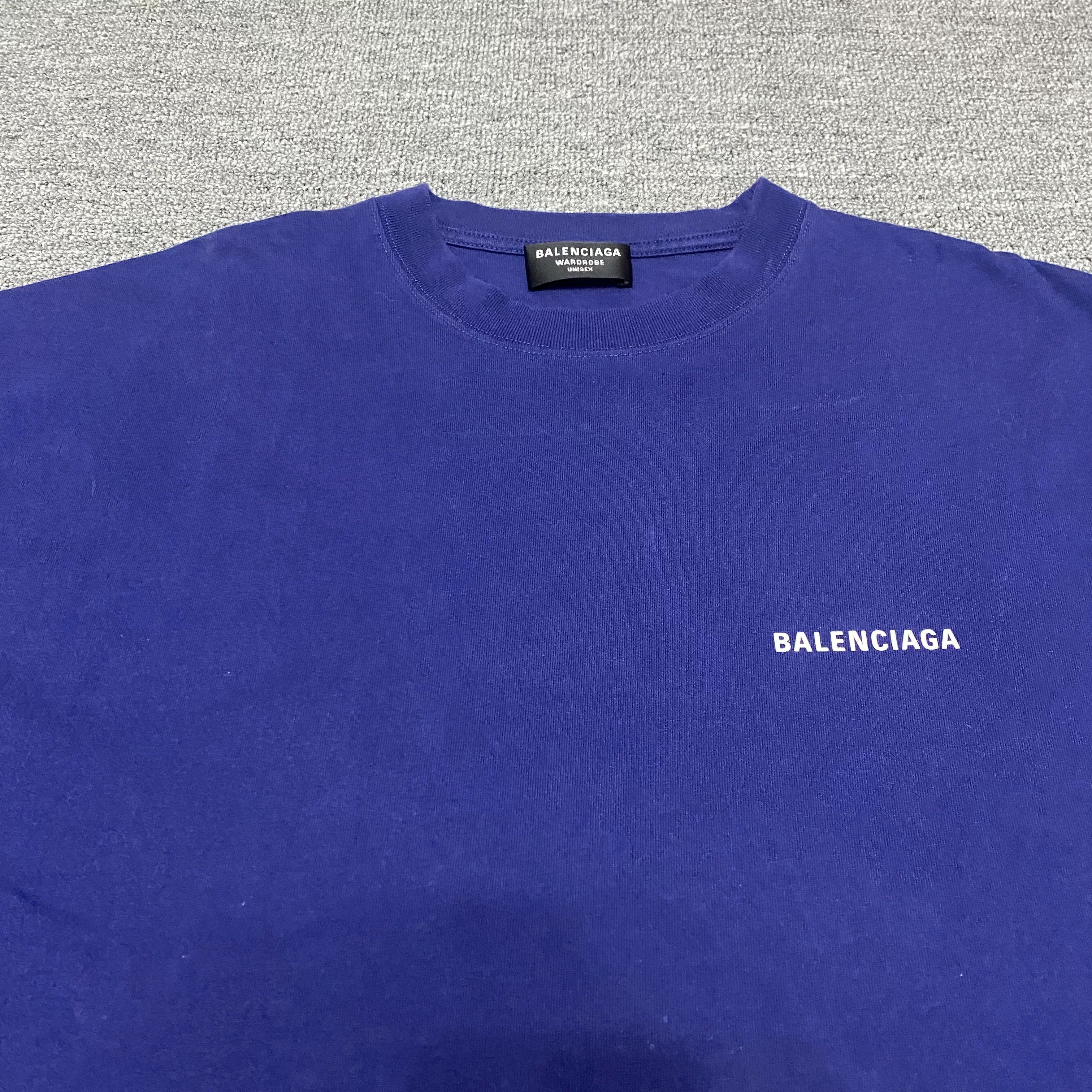 Balenciaga BALENCIAGA Logo Short-Sleeve Top Size US L / EU 52-54 / 3 - 4 Thumbnail