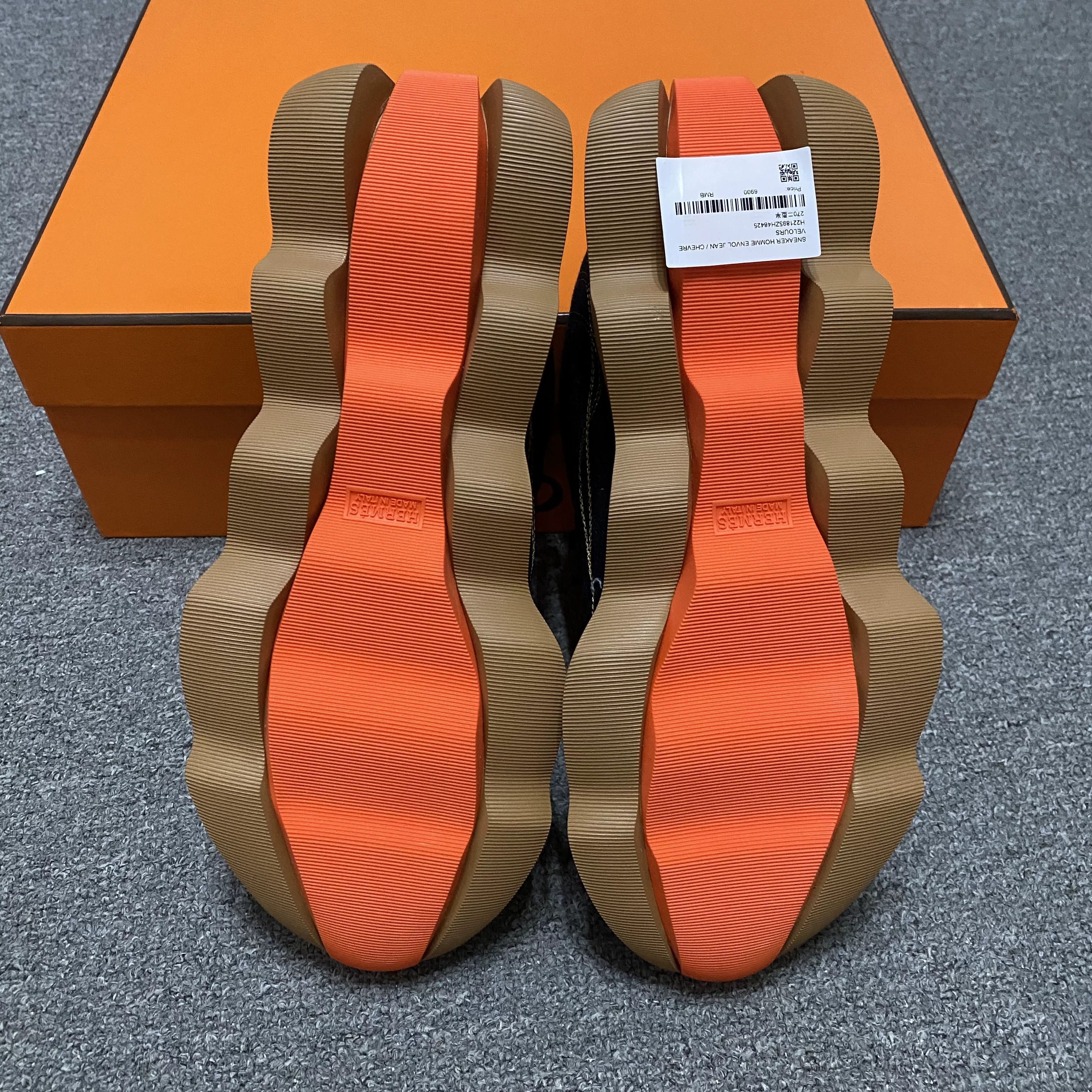 Hermes Hermès Denim Patchwork Casual Sneakers Size US 9.5 / EU 42-43 - 7 Thumbnail