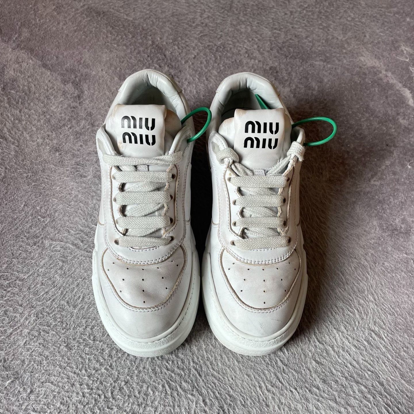 Miu Miu White Designer Casual Streetwear Size US 5 / EU 37 - 2 Thumbnail