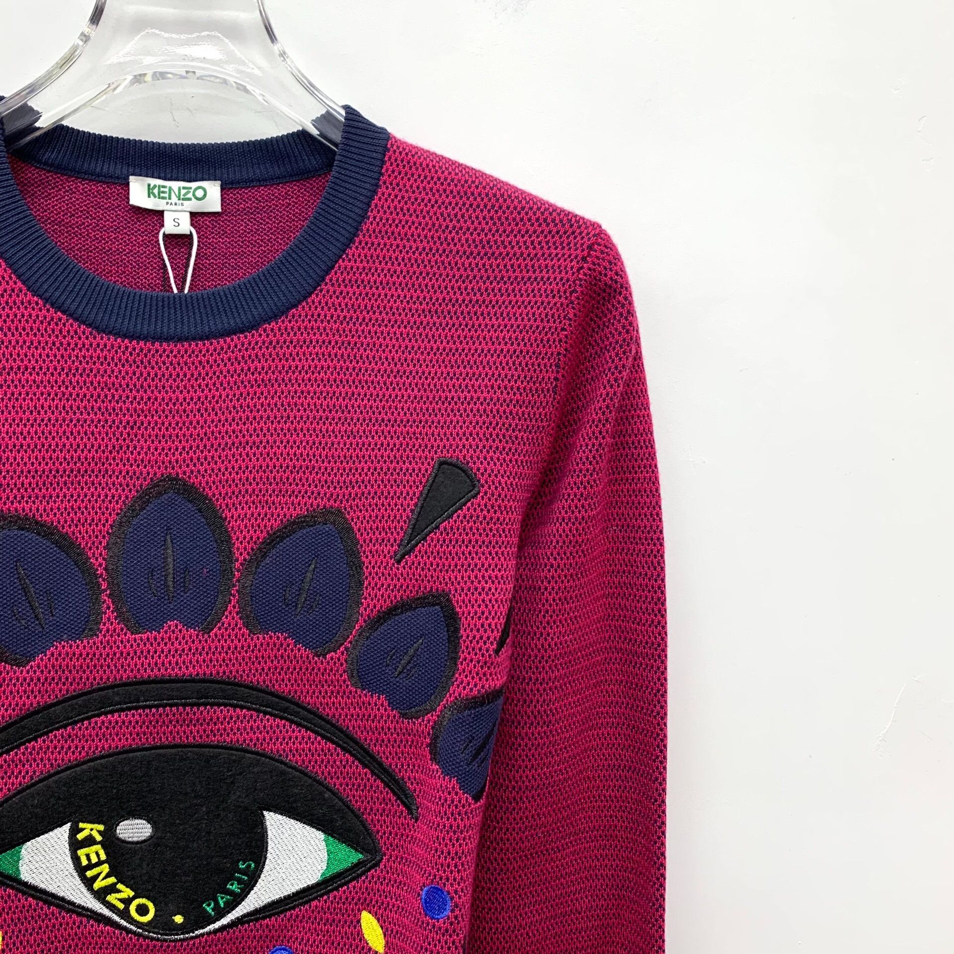 Kenzo Kenzo Retro Embroidered Pink Sweater S Women Size S / US 4 / IT 40 - 3 Thumbnail