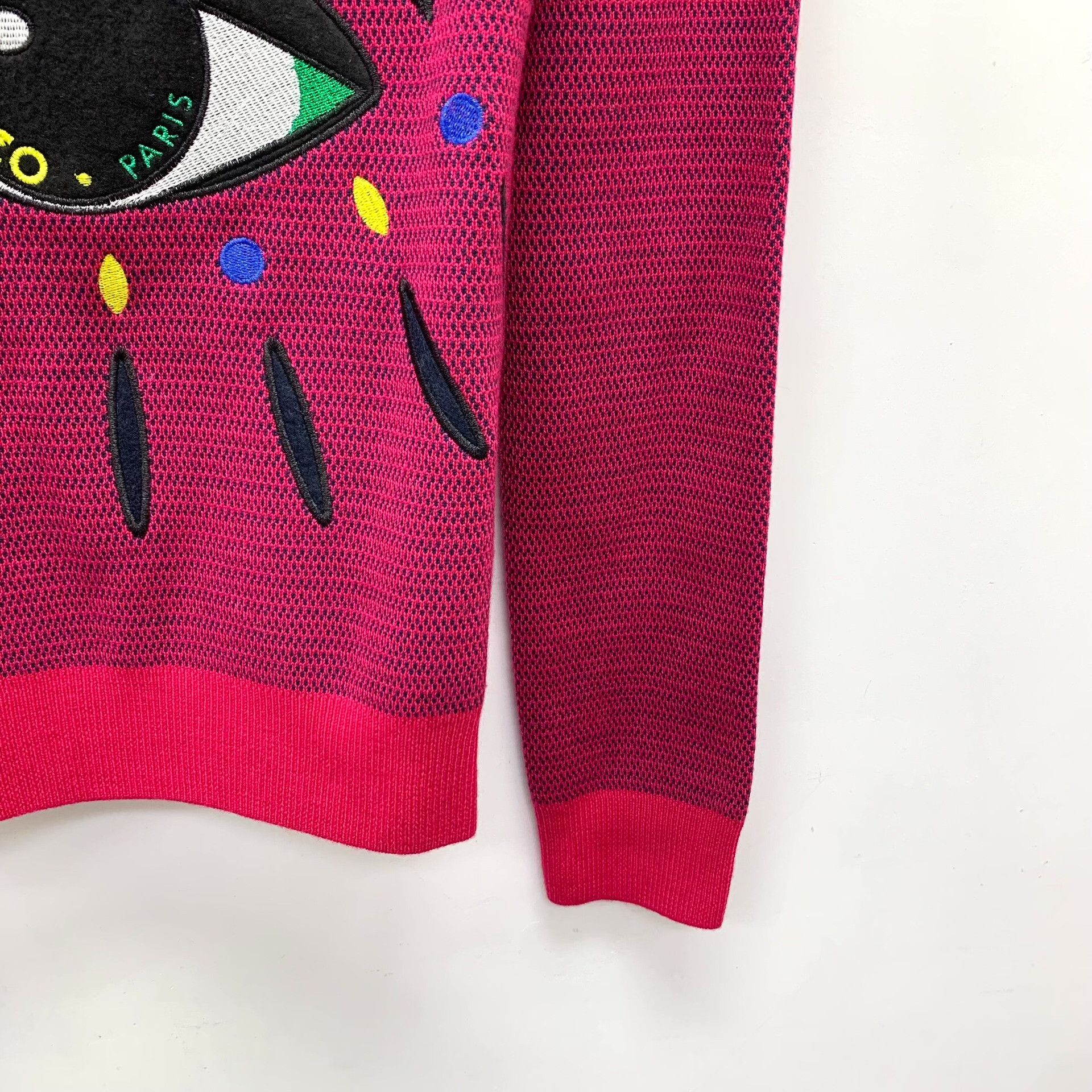 Kenzo Kenzo Retro Embroidered Pink Sweater S Women Size S / US 4 / IT 40 - 4 Thumbnail