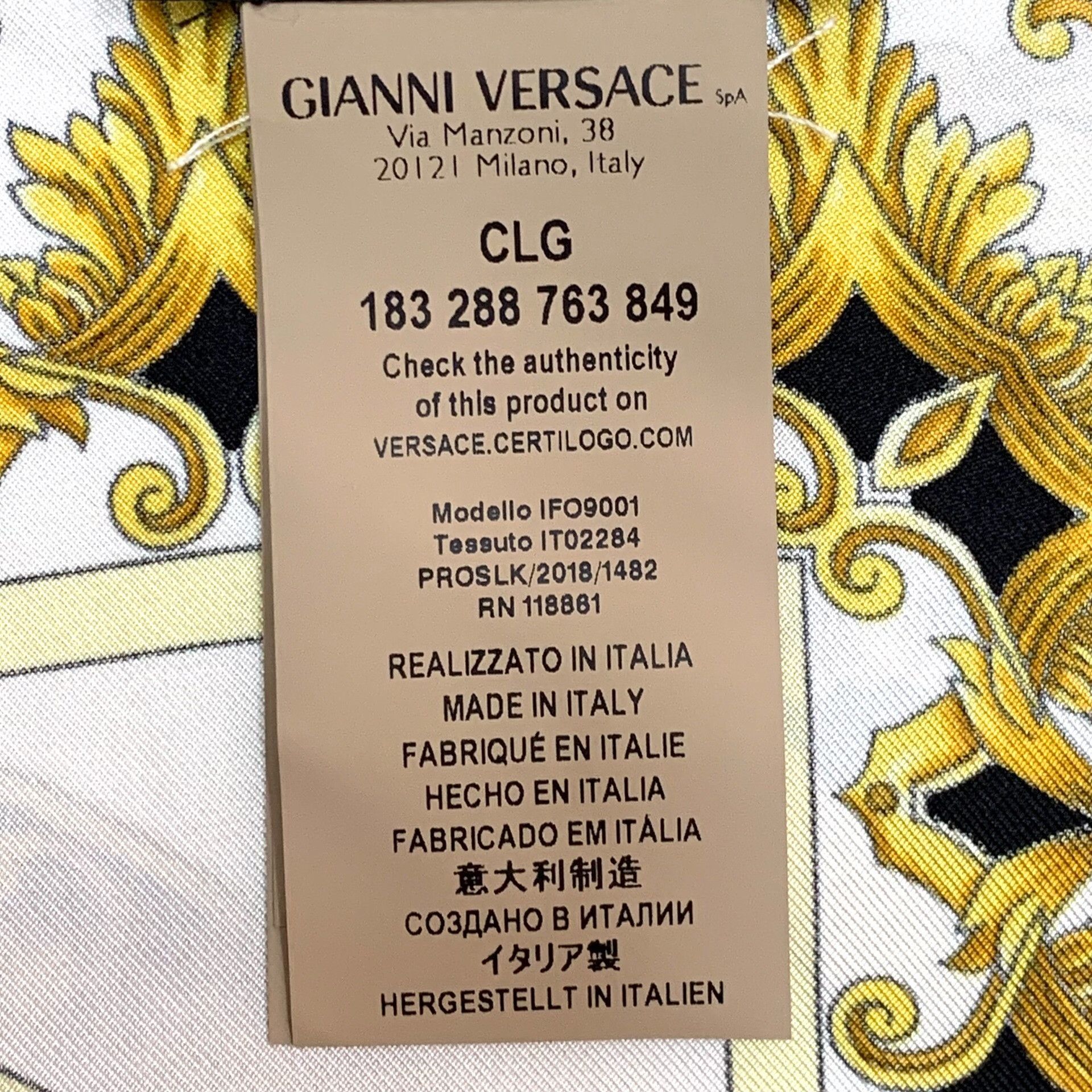 Versace Versace Retro Graphic Multi Scarf 2XS Men Size ONE SIZE - 8 Thumbnail