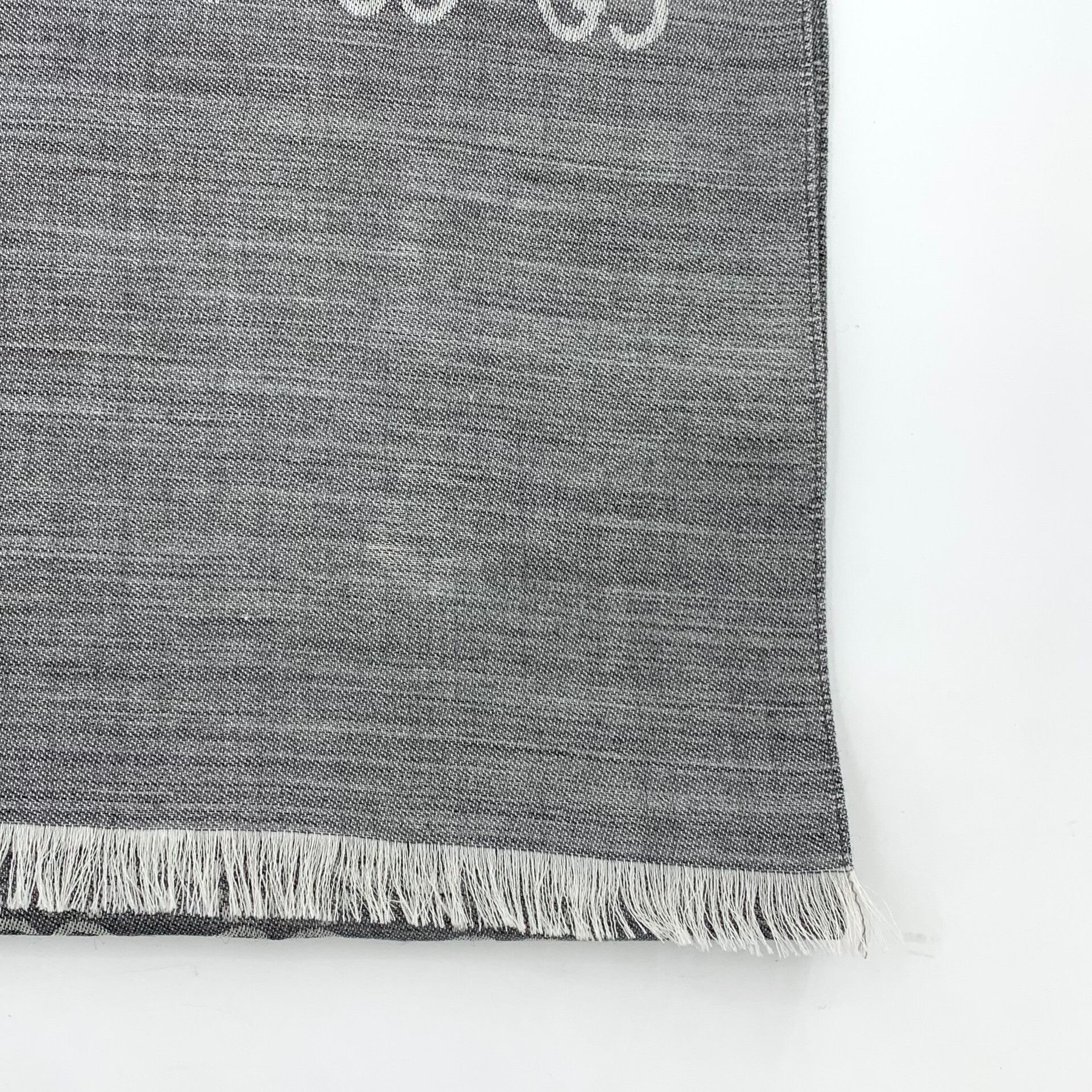 Gucci Gucci Retro Wool Gray Scarf 2XS Men Size ONE SIZE - 6 Thumbnail