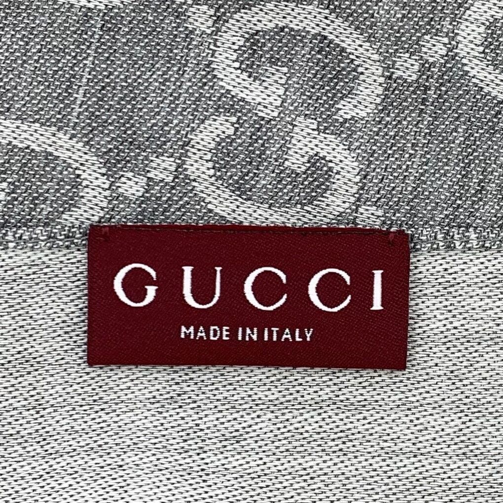 Gucci Gucci Retro Wool Gray Scarf 2XS Men Size ONE SIZE - 7 Thumbnail