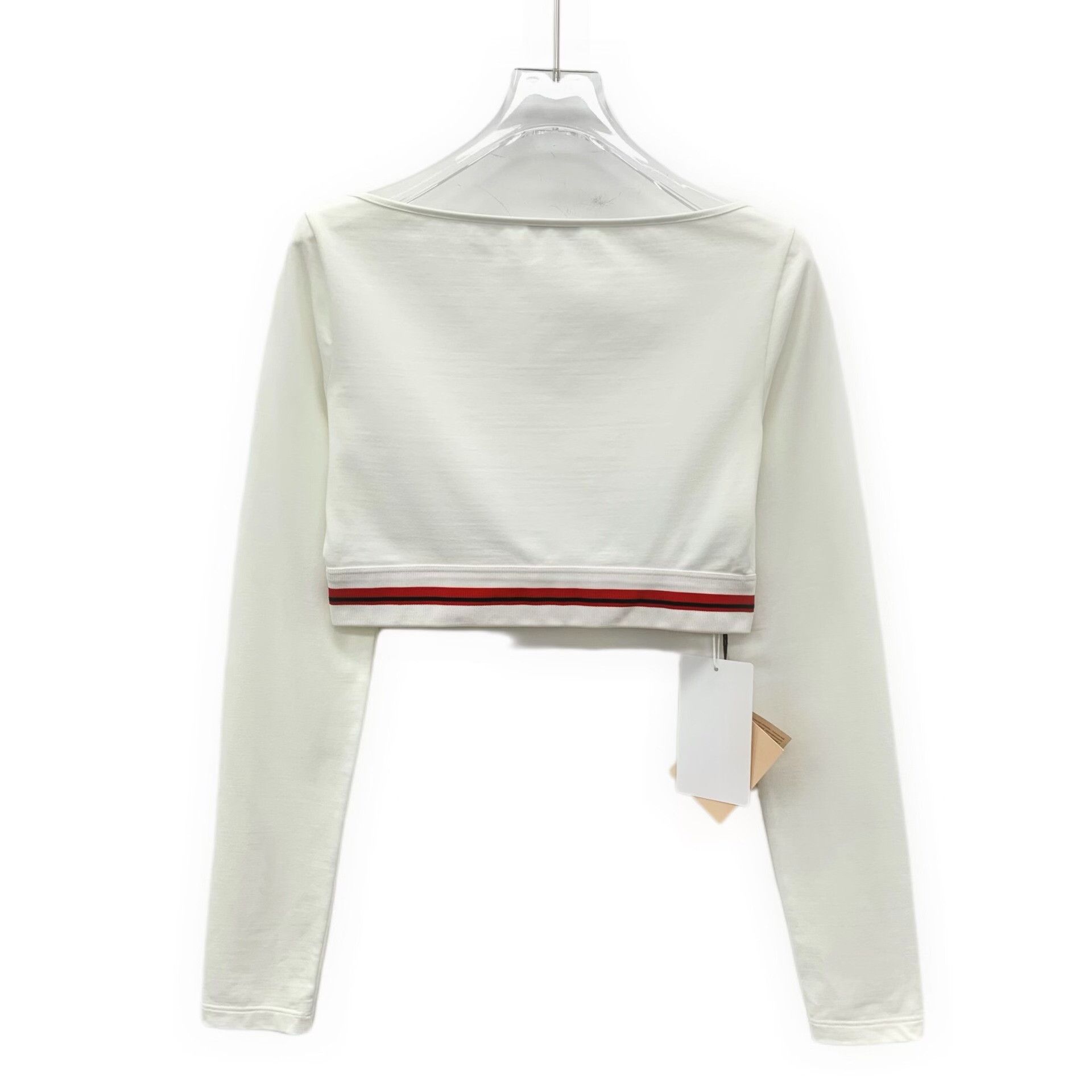 Miu Miu Miu Miu Cotton Striped White T-Shirt S Women Size S / US 4 / IT 40 - 2 Thumbnail