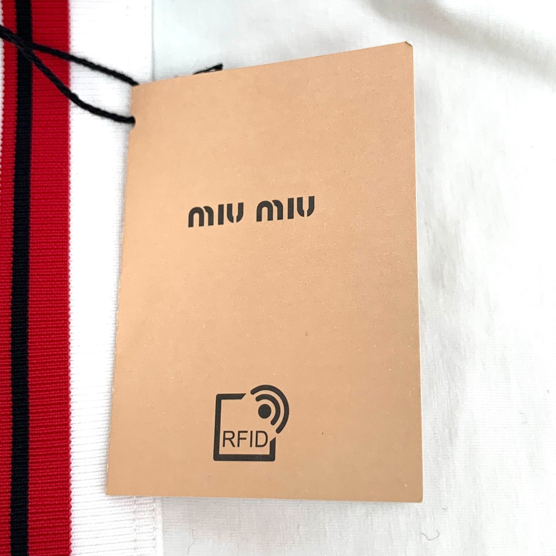 Miu Miu Cotton Striped White T-Shirt S Women